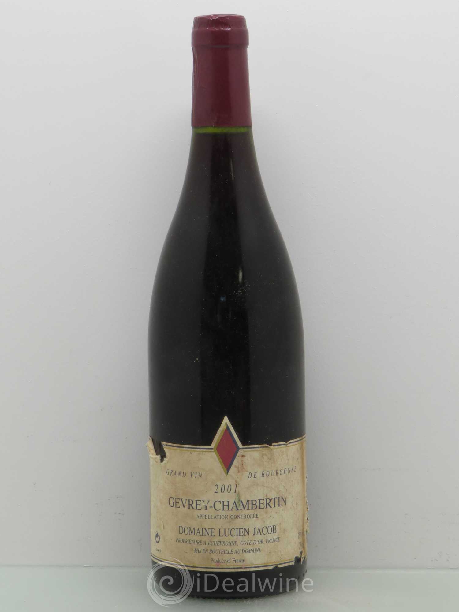 Gevrey-Chambertin Domaine Lucien Jacob 2001 - Lot de 1 bouteille - 0