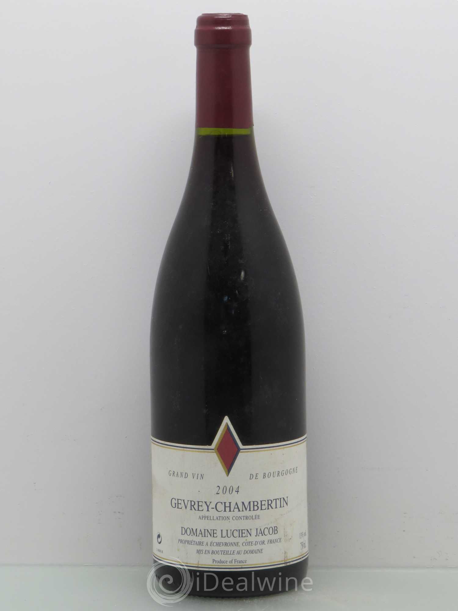 Gevrey-Chambertin Domaine Lucien Jacob 2004 - Lot de 1 bouteille - 0