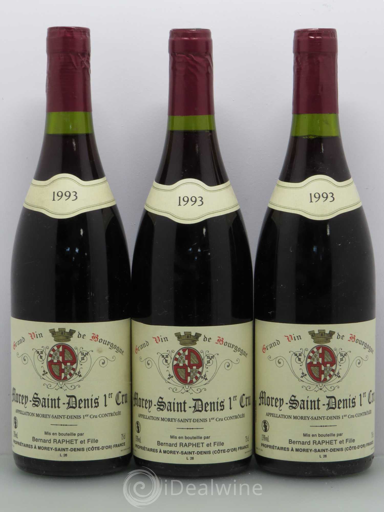 Morey-Saint-Denis 1er Cru Domaine Bernard Raphet 1993 - Lot de 6 bouteilles - 2