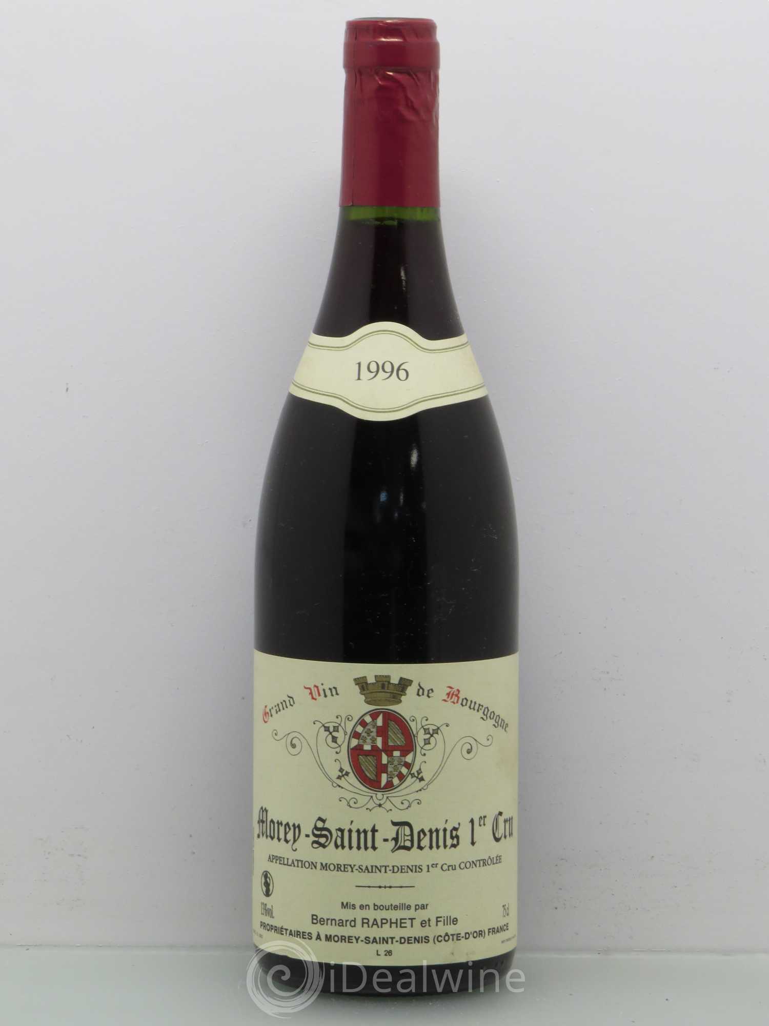Morey-Saint-Denis 1er Cru Domaine Bernard Raphet 1996 - Lot de 1 bouteille - 0