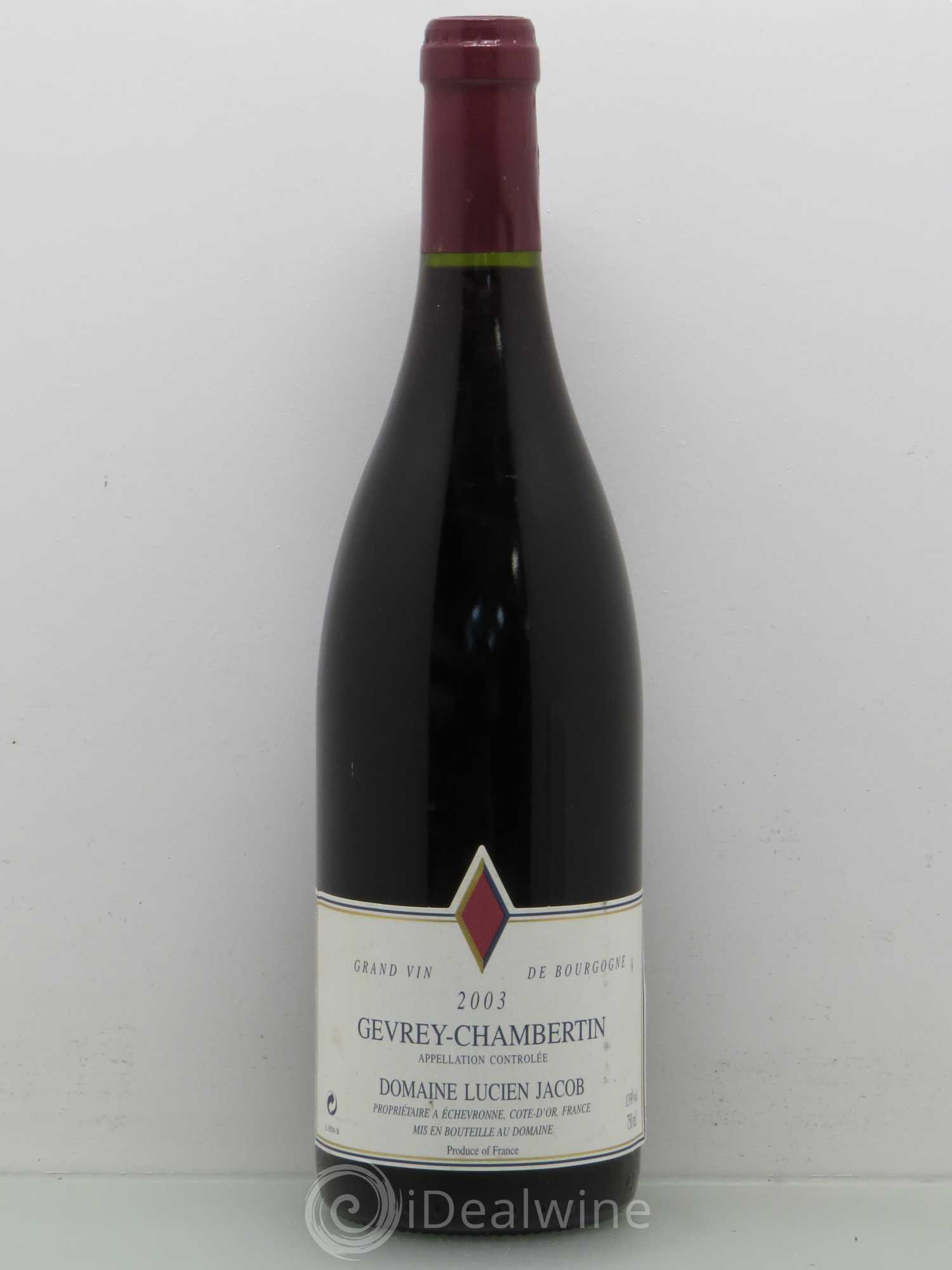 Gevrey-Chambertin Domaine Lucien Jacob (sans prix de réserve) 2003 - Posten von 1 Flasche - 0