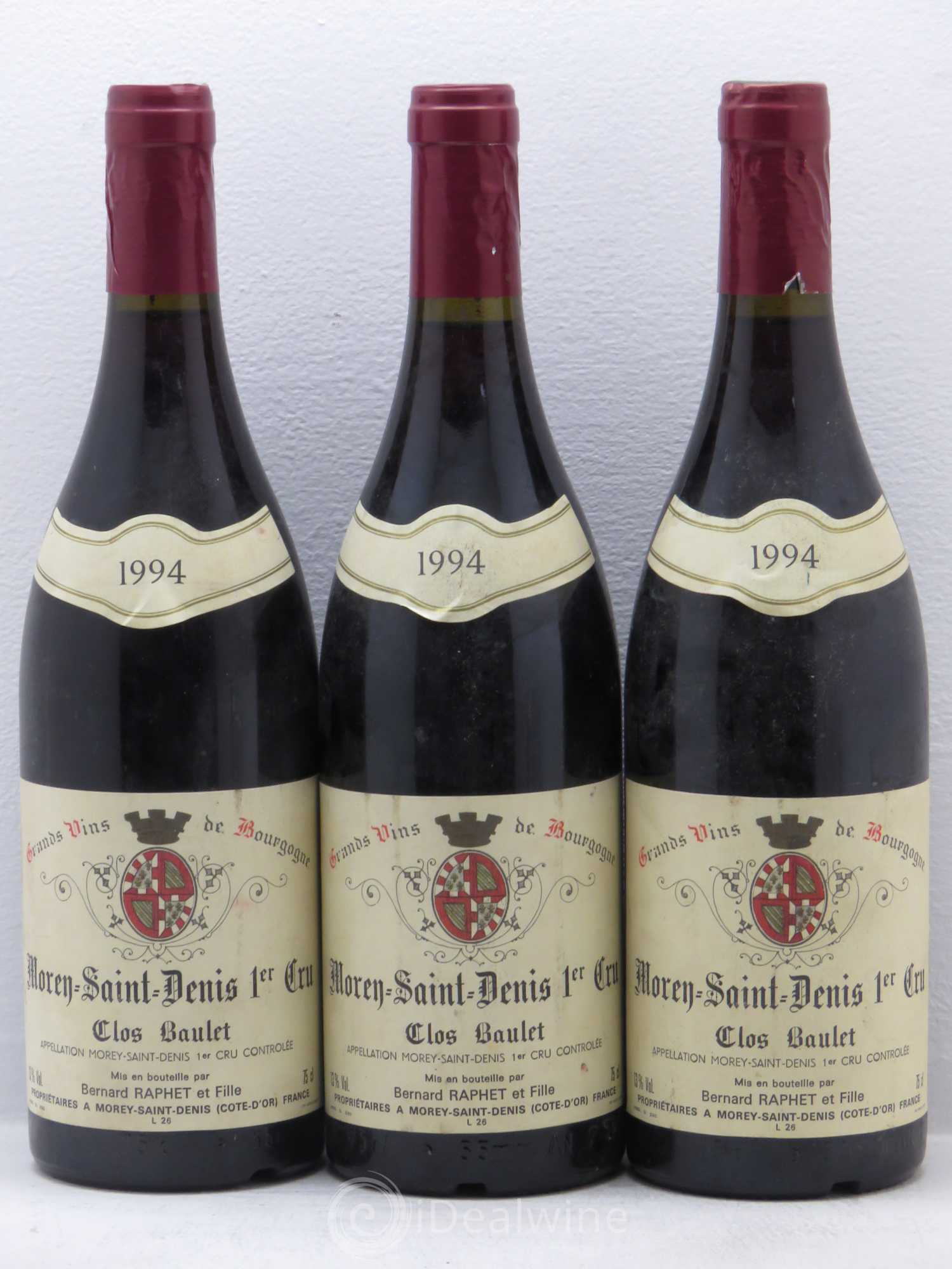 Morey-Saint-Denis 1er Cru Bernard Raphet (sans prix de réserve) 1994 - Posten von 3 Flaschen - 0