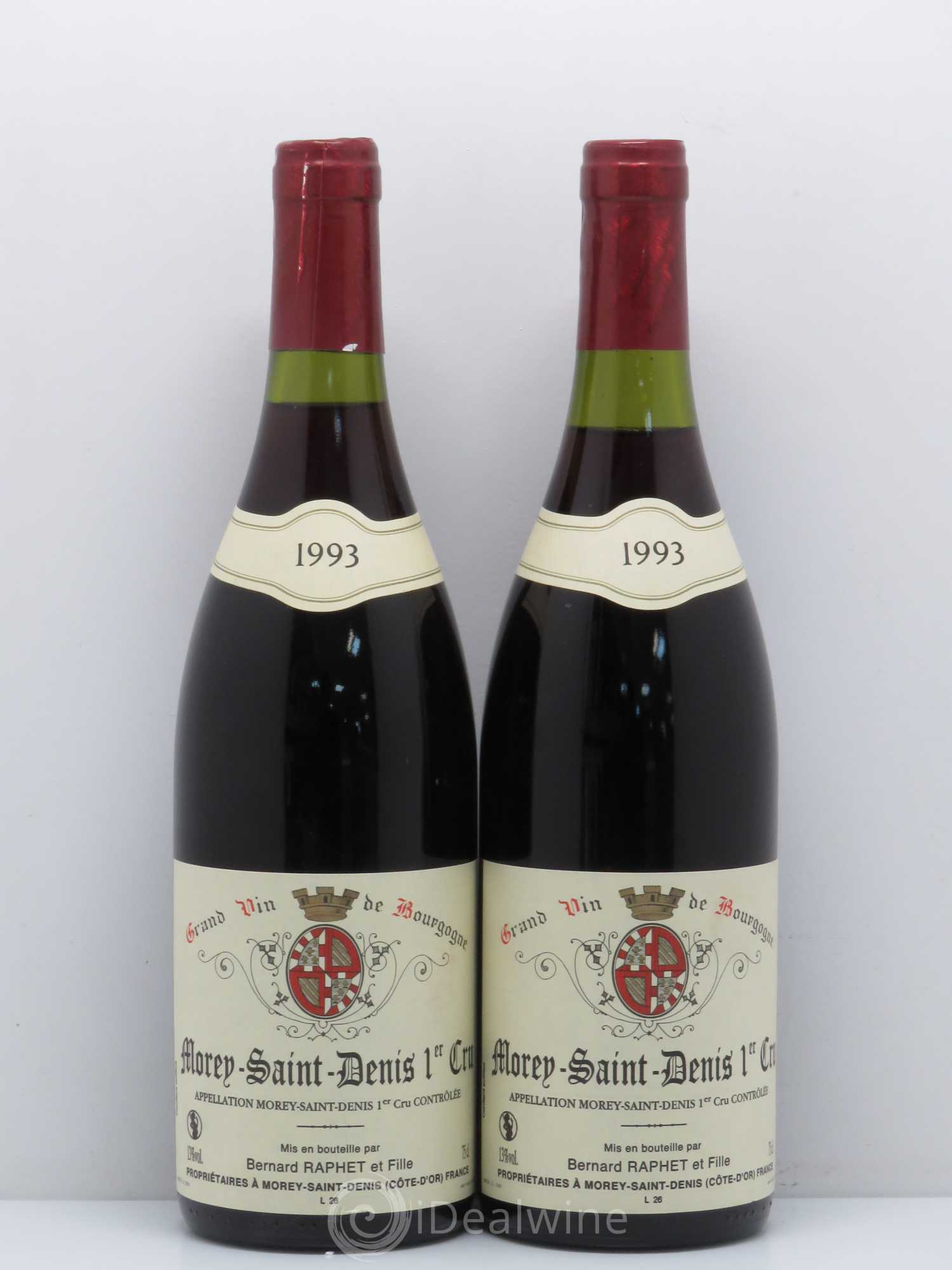 Morey-Saint-Denis 1er Cru Bernard Raphet 1993 - Lot de 2 bouteilles - 0
