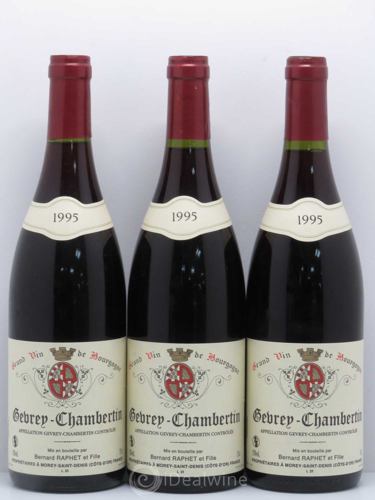 Gevrey-Chambertin Bernard Raphet (sans prix de réserve) 1995 - Posten von 3 Flaschen - 0