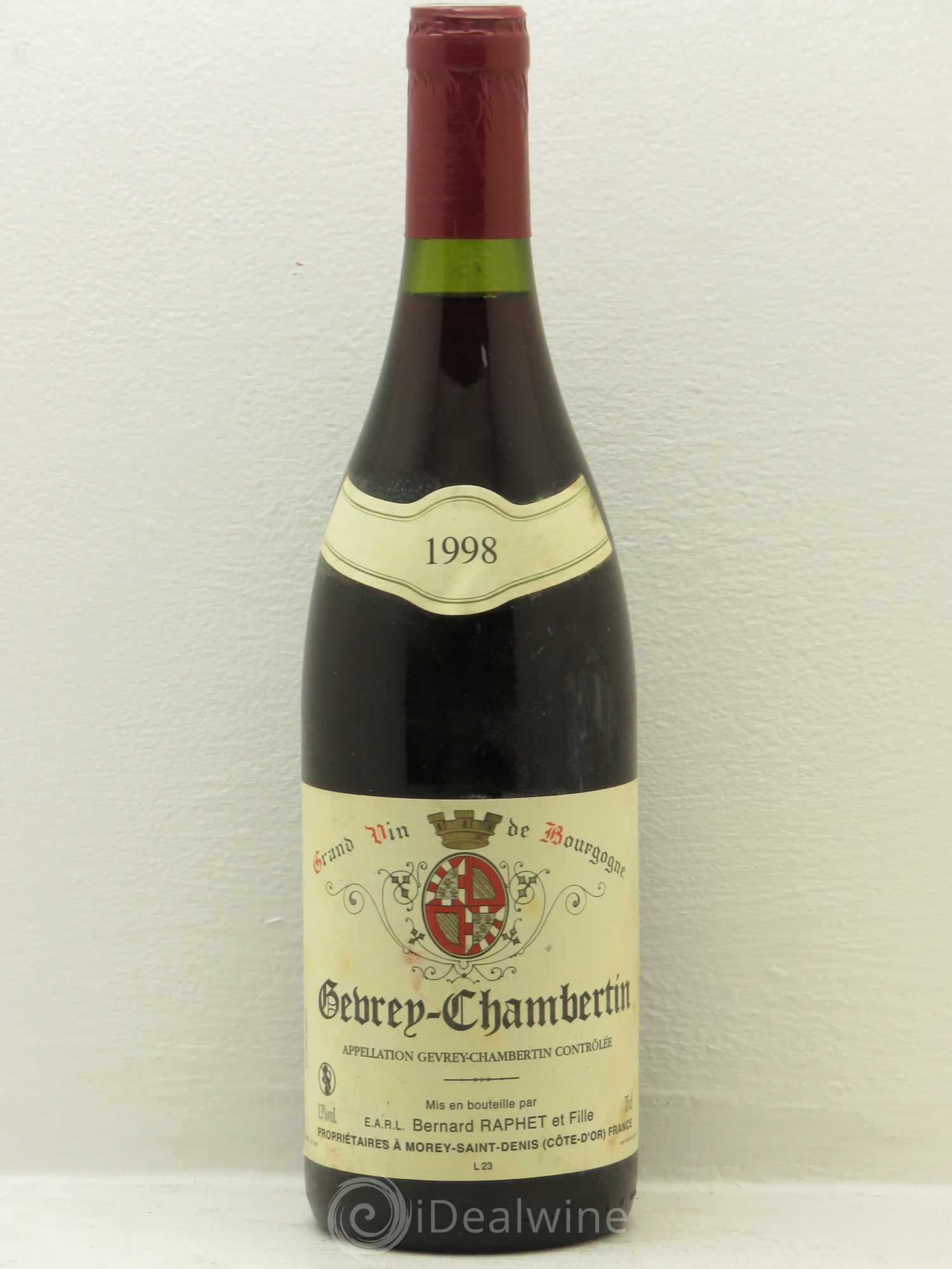 Gevrey-Chambertin Bernard Raphet (sans prix de réserve) 1998 - Posten von 6 Flaschen - 0