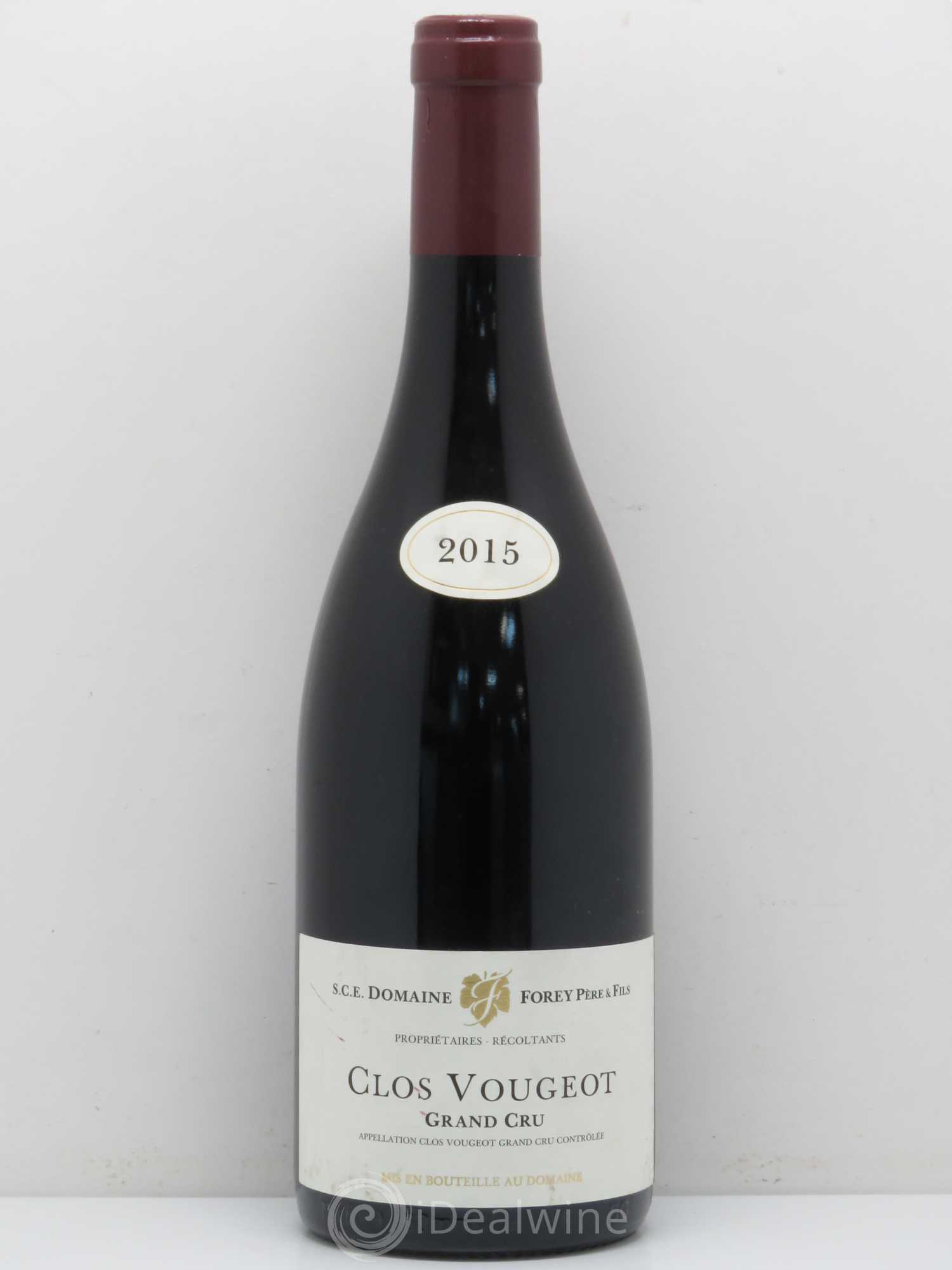 Clos de Vougeot Grand Cru Forey 2015 - Lot de 1 bouteille - 0