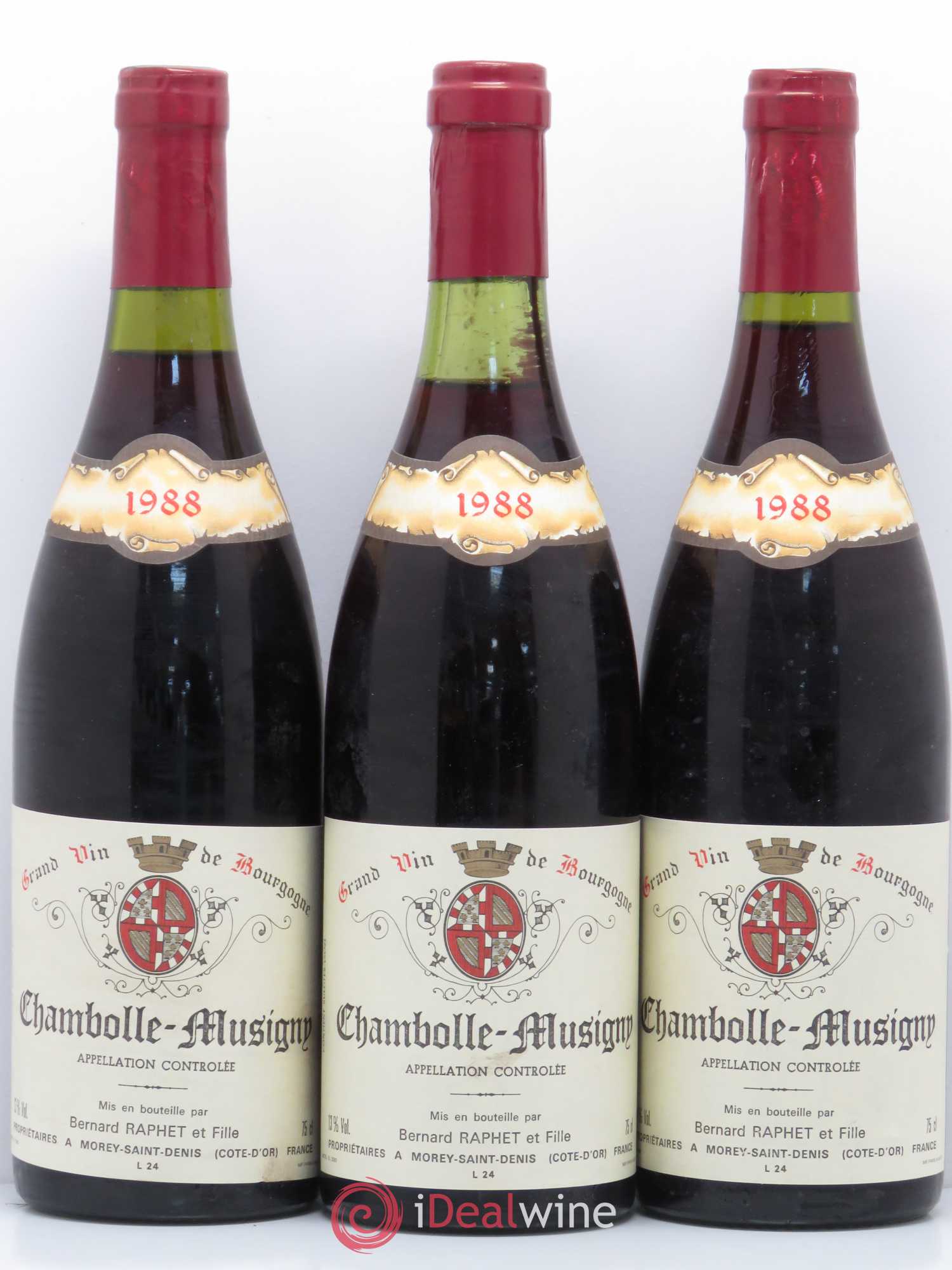 Chambolle-Musigny Domaine Bernard Raphet (sans prix de réserve) 1988 - Posten von 6 Flaschen - 2