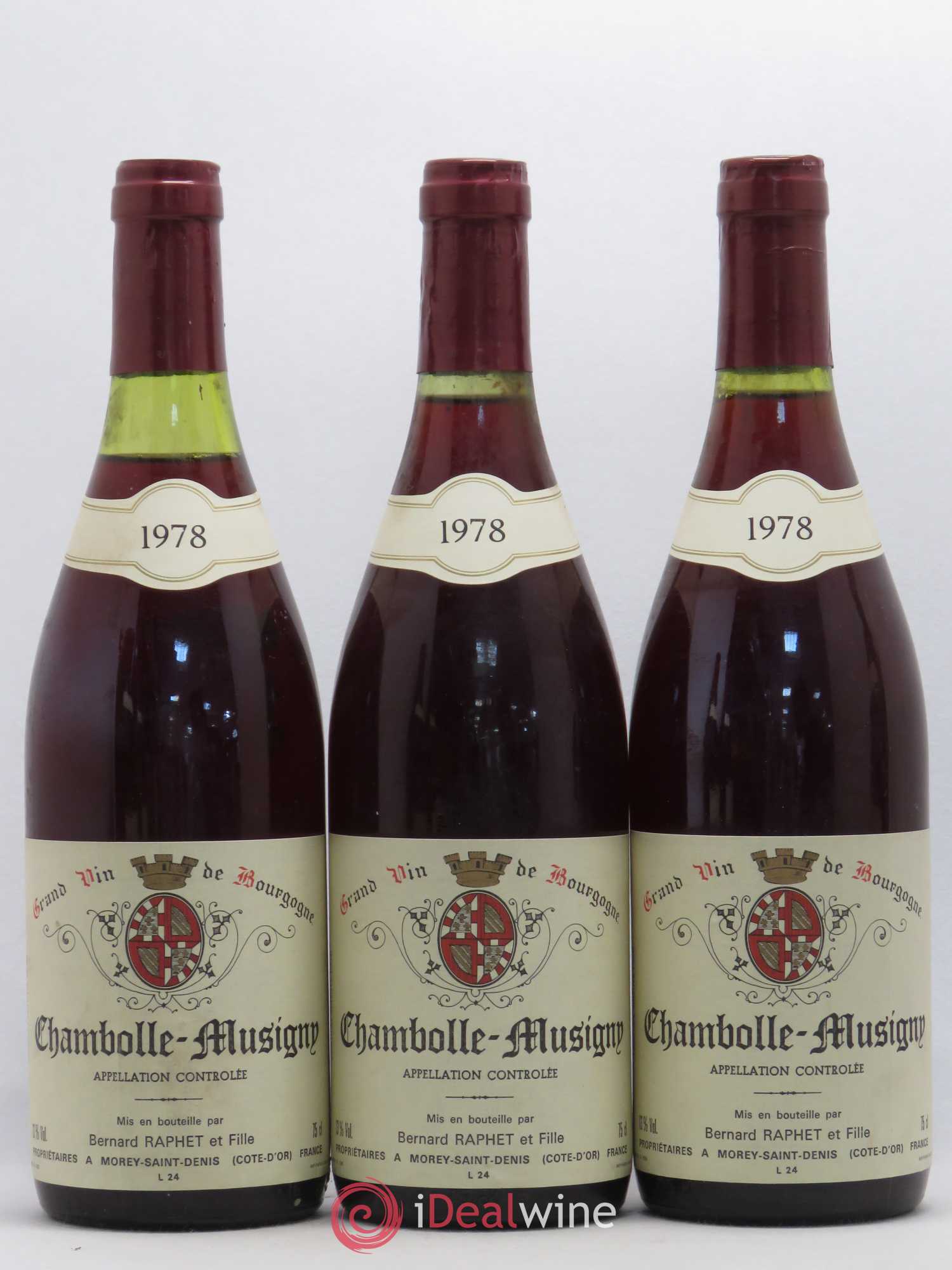 Chambolle-Musigny Domaine Bernard Raphet 1978 - Lot de 6 bouteilles - 2