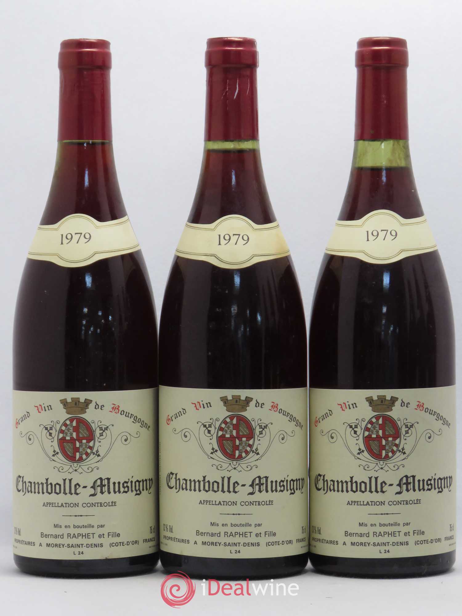 Chambolle-Musigny Domaine Bernard Raphet 1979 - Lot de 6 bouteilles - 1