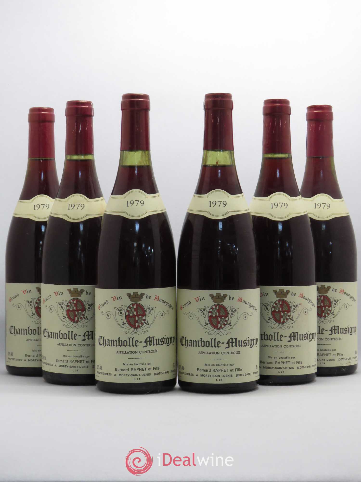 Chambolle-Musigny Domaine Bernard Raphet 1979 - Lot de 6 bouteilles - 0