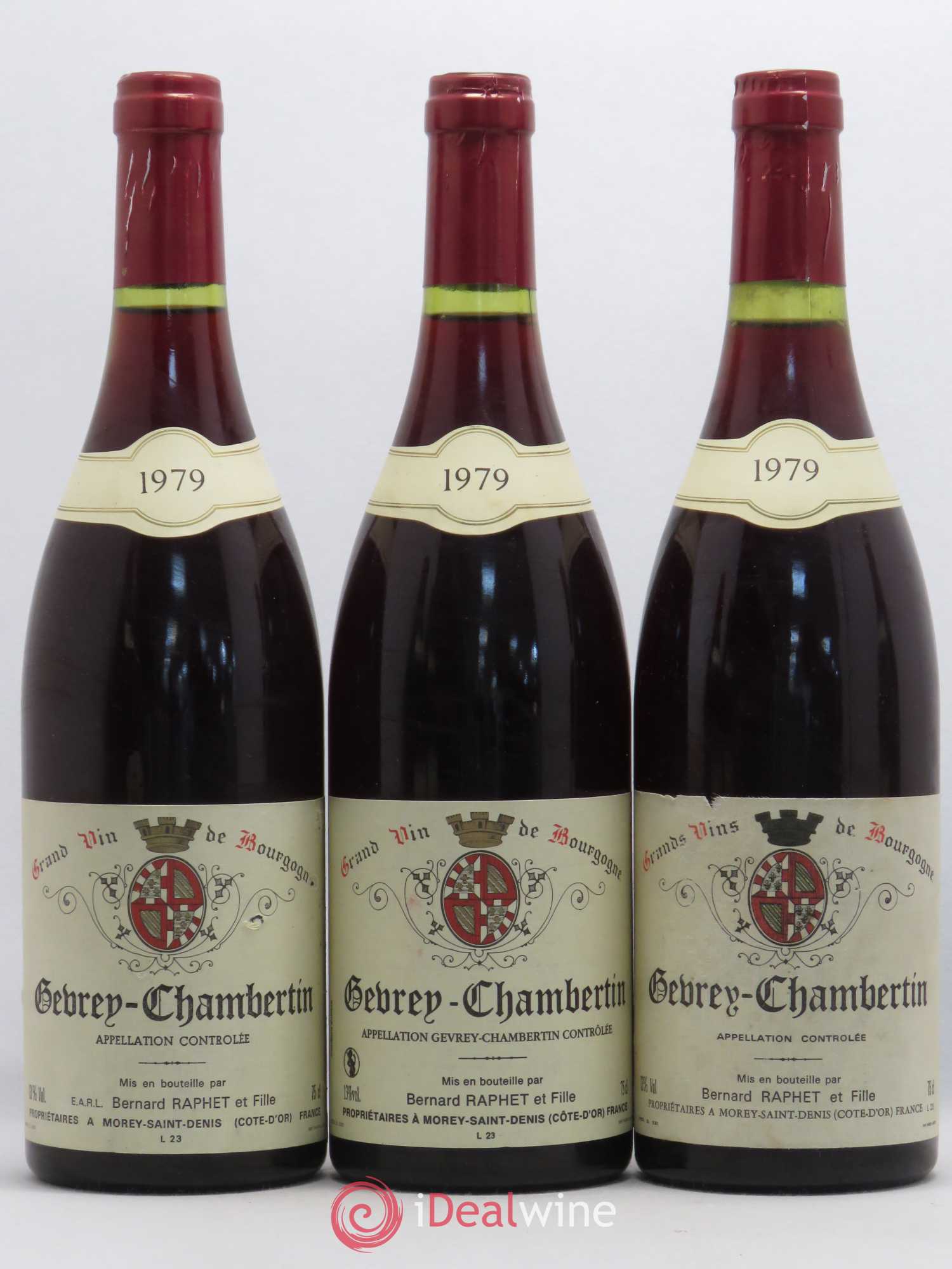 Gevrey-Chambertin Domaine Bernard Raphet 1979 - Lot de 6 bouteilles - 2