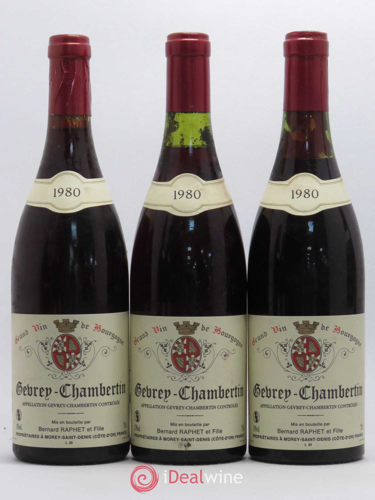 Gevrey-Chambertin Domaine Bernard Raphet 1980 - Lot de 6 bouteilles - 2