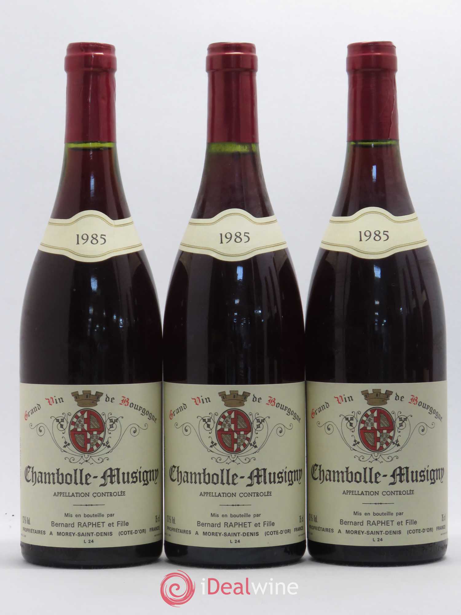 Chambolle-Musigny Domaine Bernard Raphet 1985 - Lot de 6 bouteilles - 1
