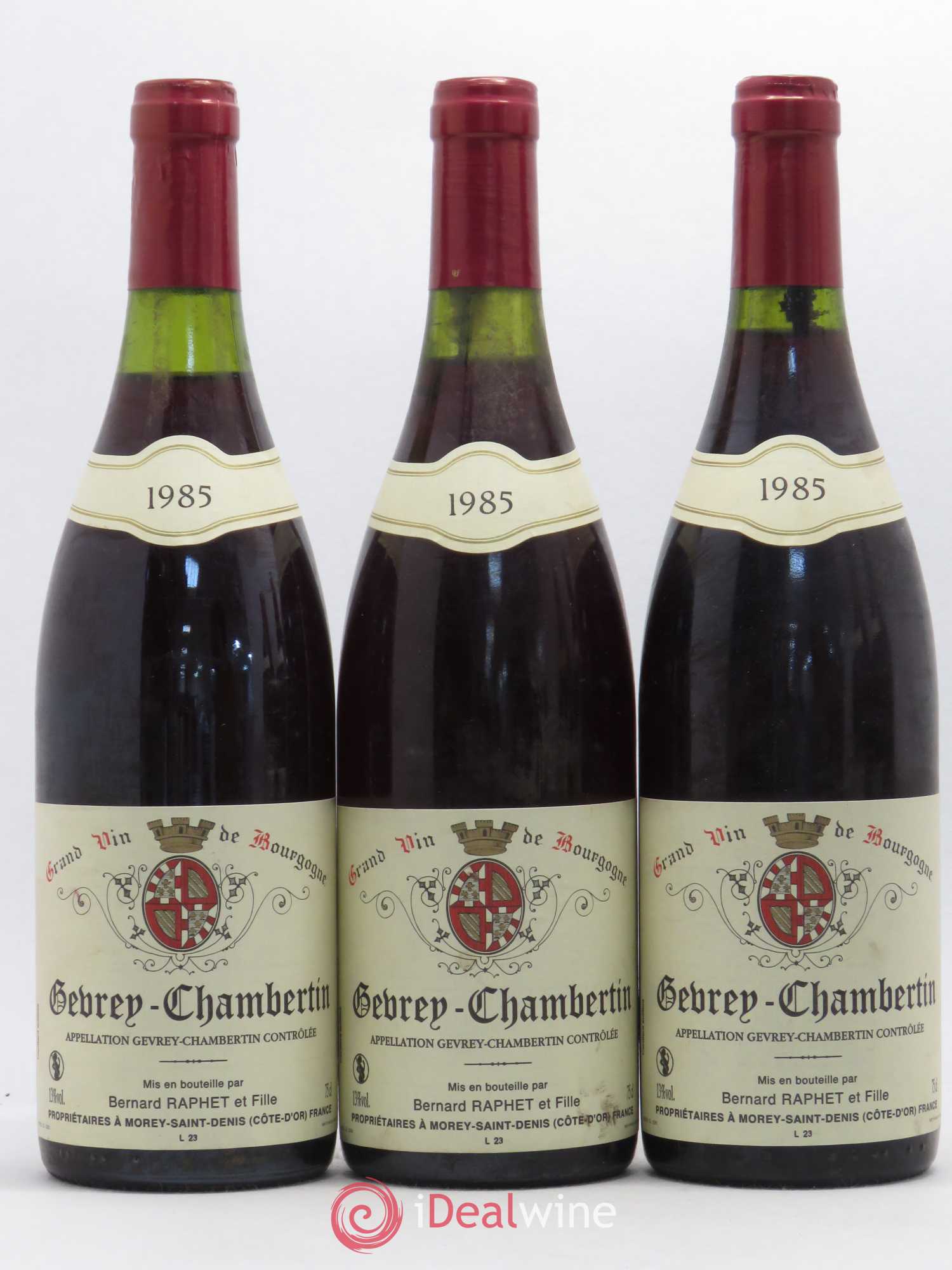 Gevrey-Chambertin Domaine Bernard Raphet 1985 - Lot de 5 bouteilles - 1