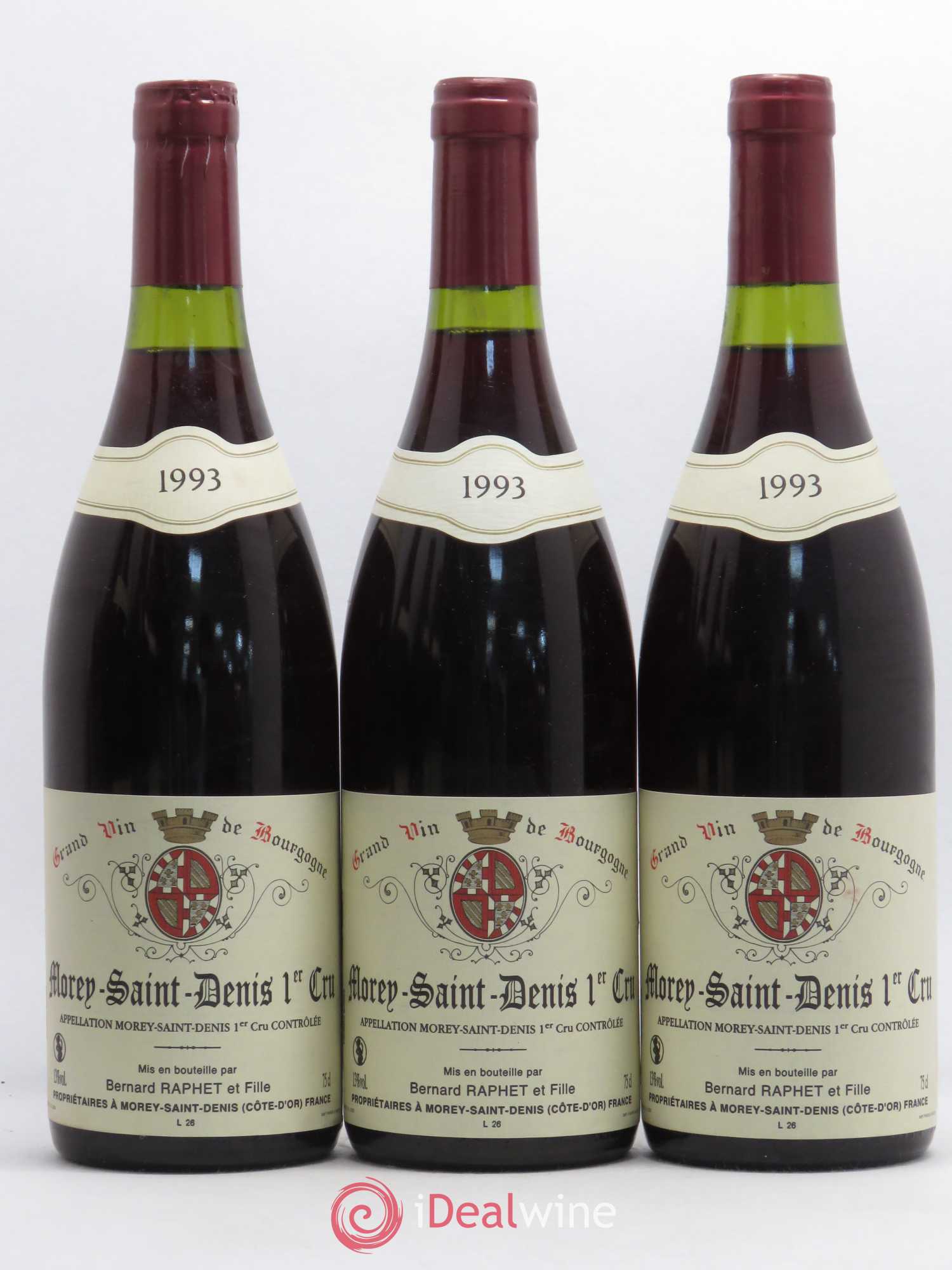 Morey-Saint-Denis 1er Cru Domaine Bernard Raphet 1993 - Lot de 6 bouteilles - 2