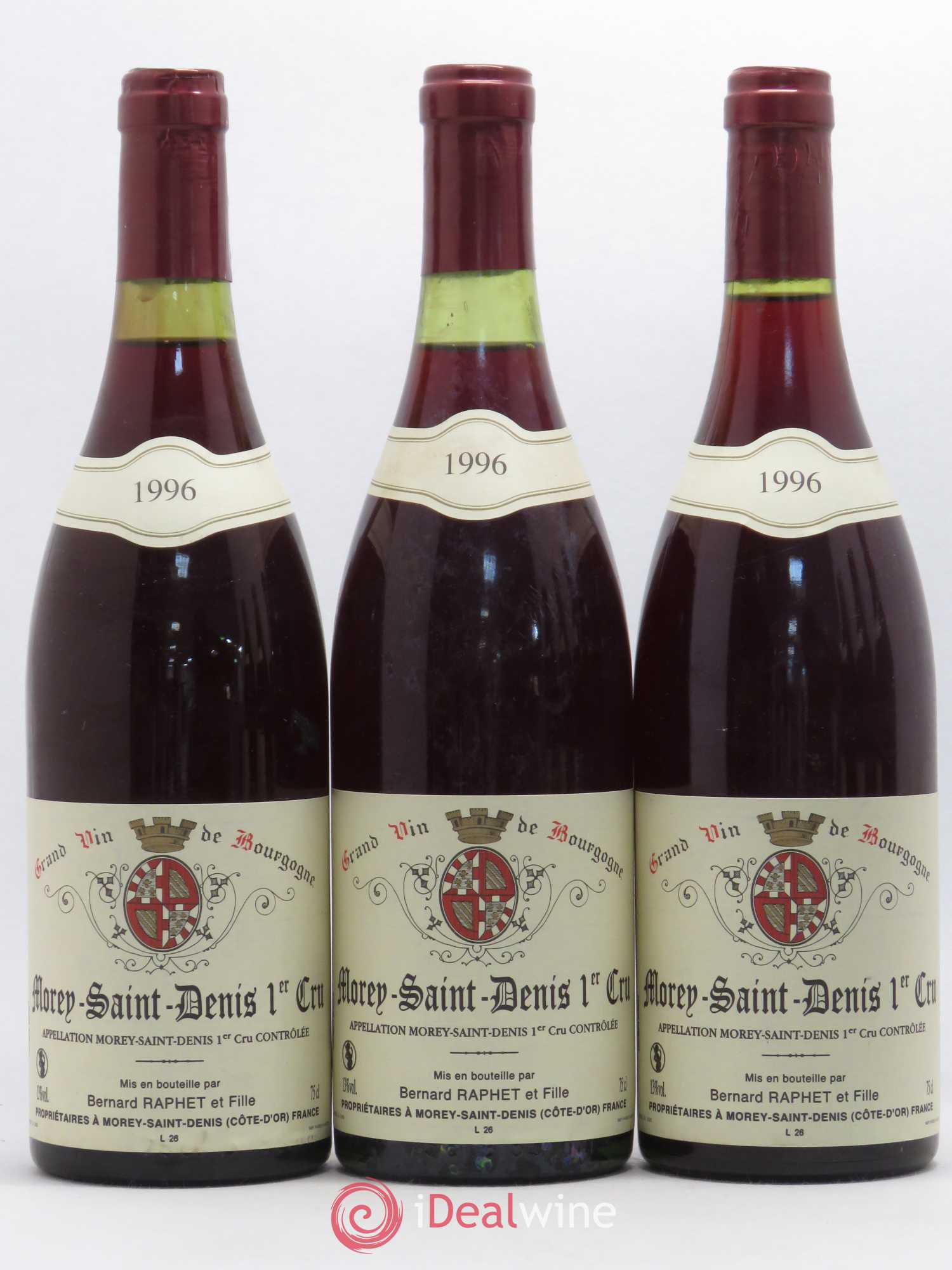 Morey-Saint-Denis 1er Cru Domaine Bernard Raphet 1996 - Lot de 6 bouteilles - 1