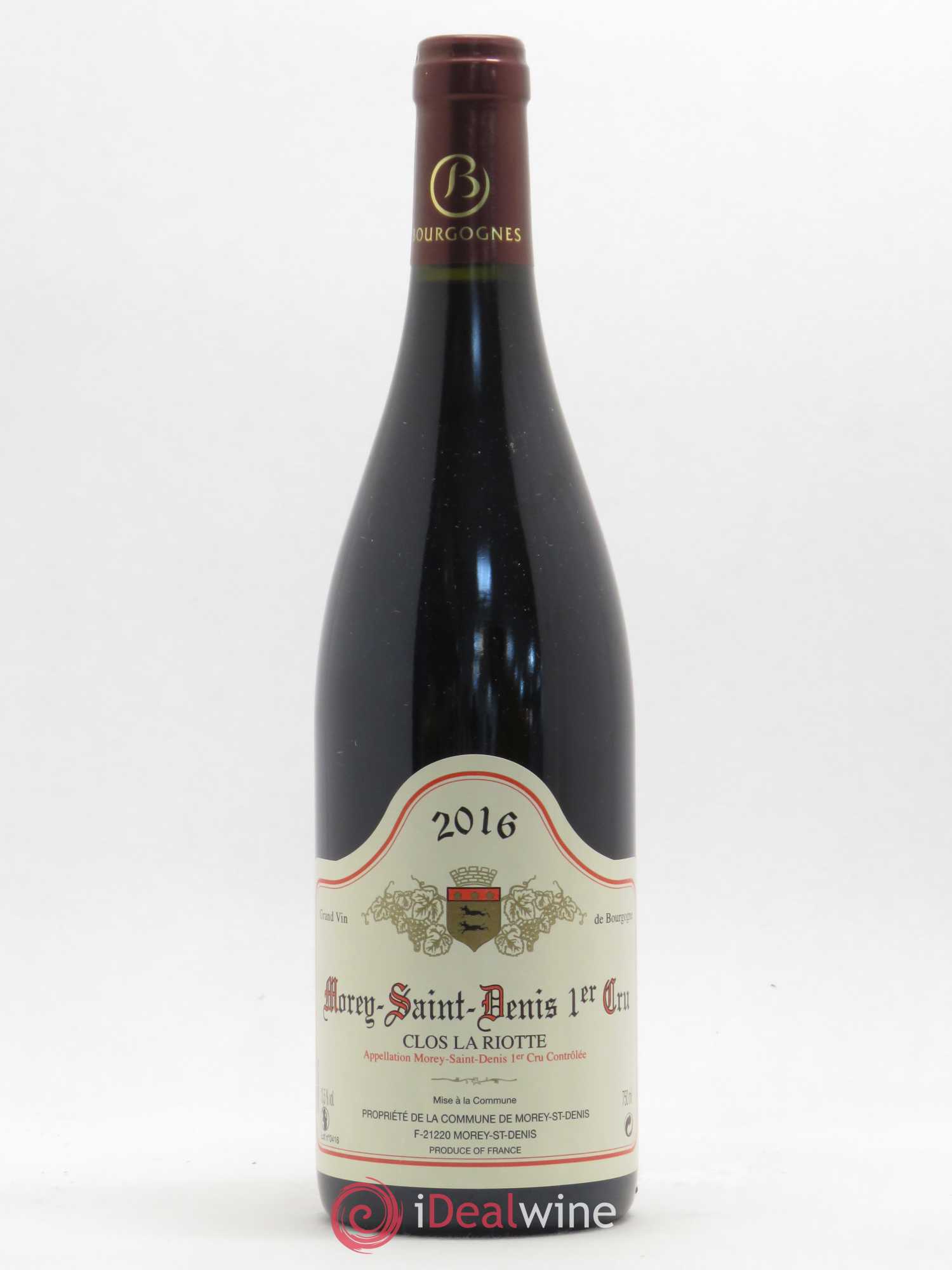 Morey-Saint-Denis 1er Cru Clos de La Riotte Domaine de La Commune 2016 - Lot de 1 bouteille - 0