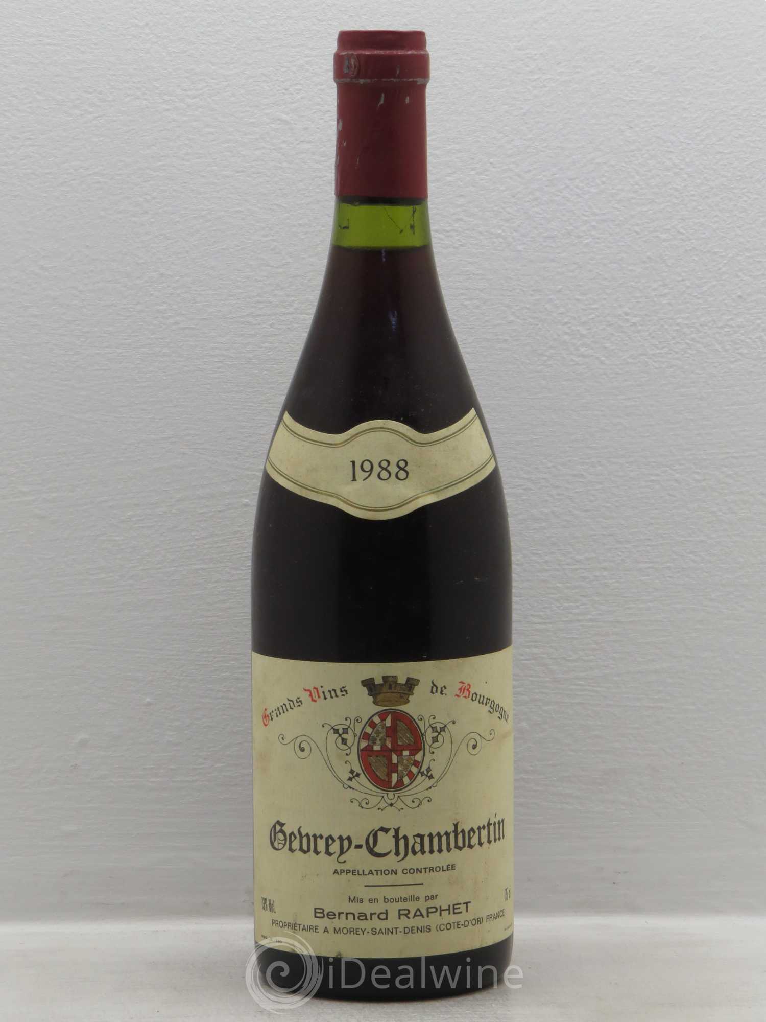 Gevrey-Chambertin B.Raphet 1988 - Lot de 1 bouteille - 0