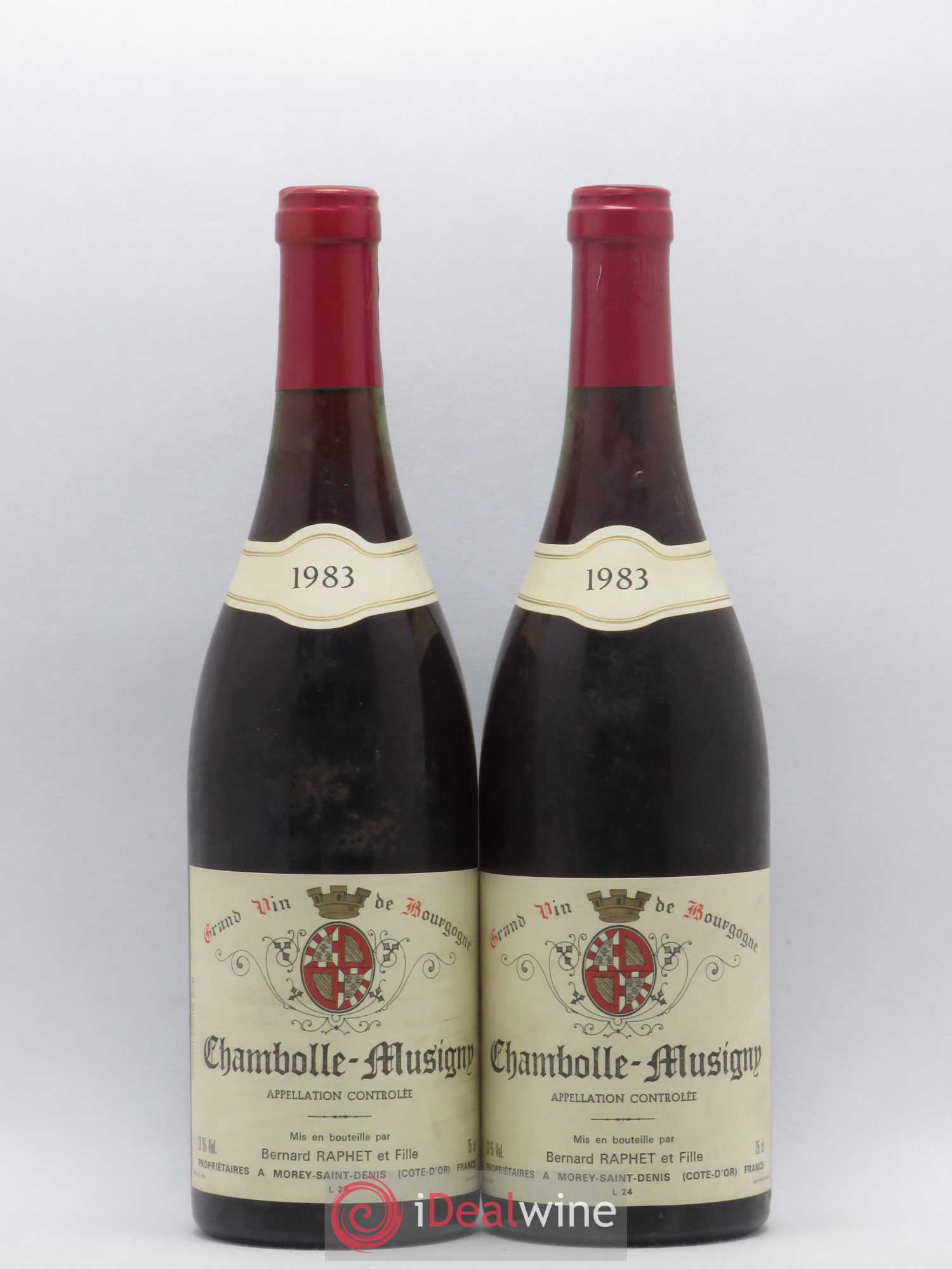 Chambolle-Musigny Bernard Raphet et Fille 1983 - Posten von 2 Flaschen - 0