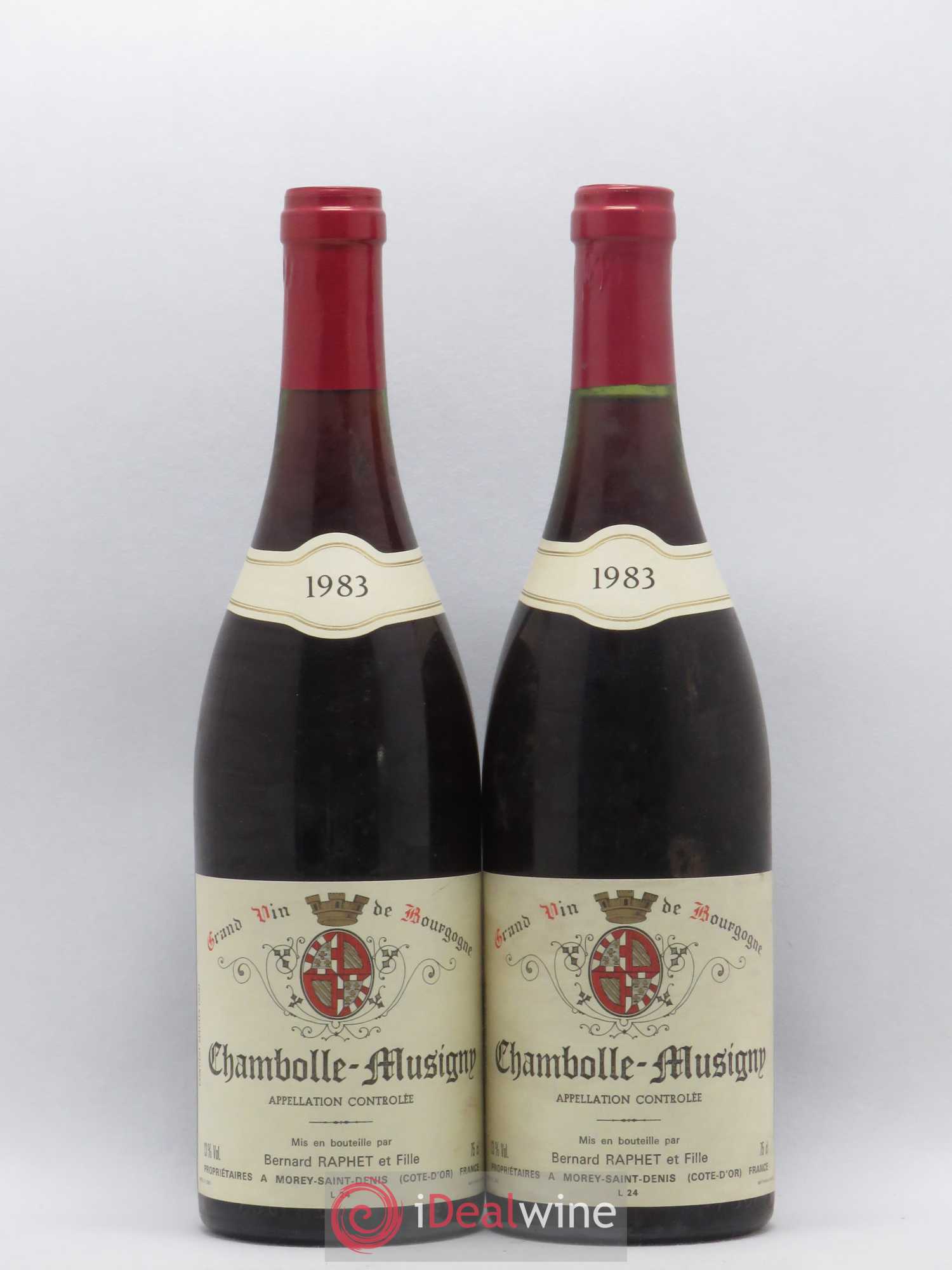 Chambolle-Musigny Bernard Raphet et Fille 1983 - Posten von 2 Flaschen - 0