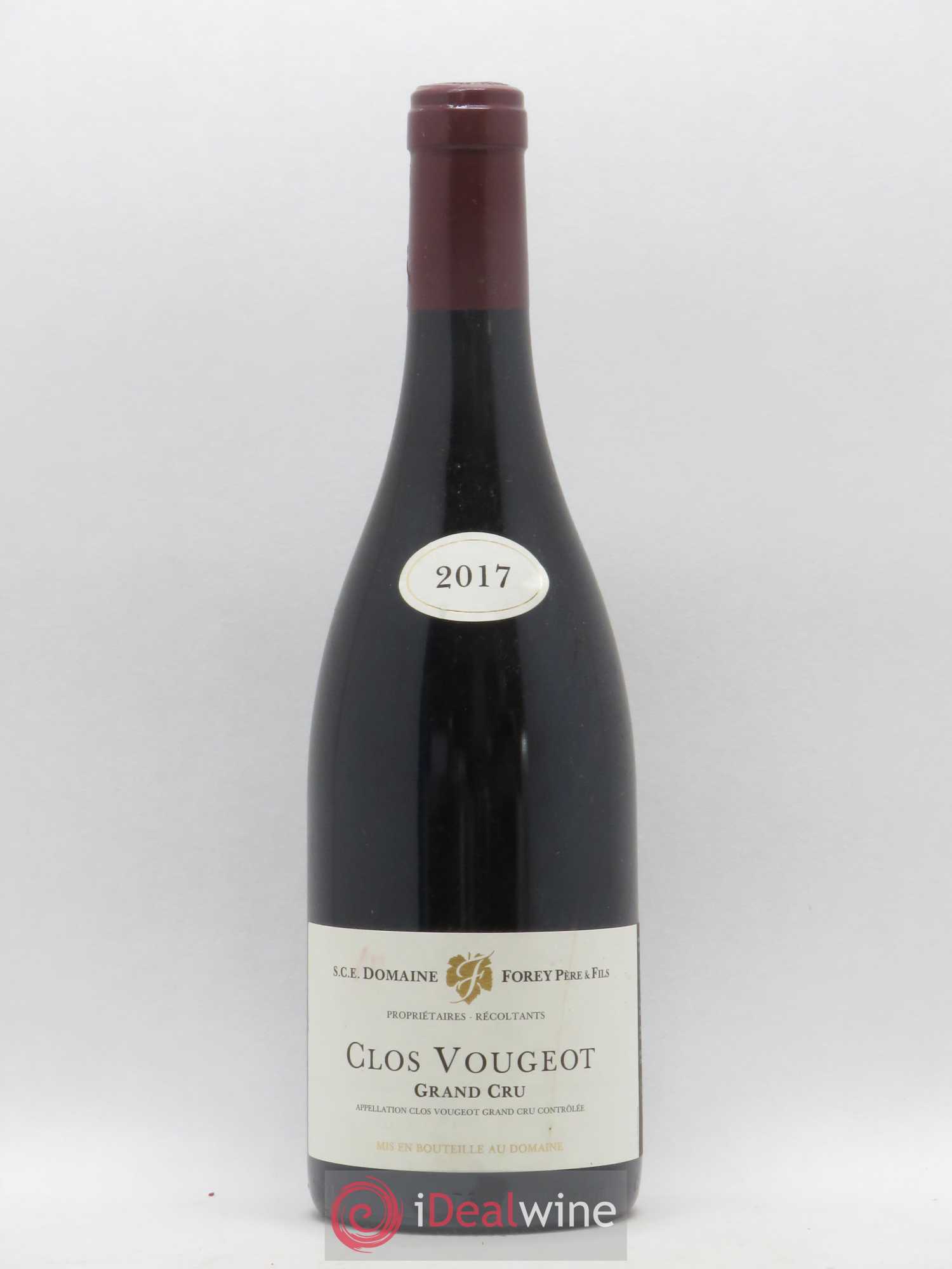 Clos de Vougeot Grand Cru Domaine Forey 2017 - Lot de 1 bouteille - 0