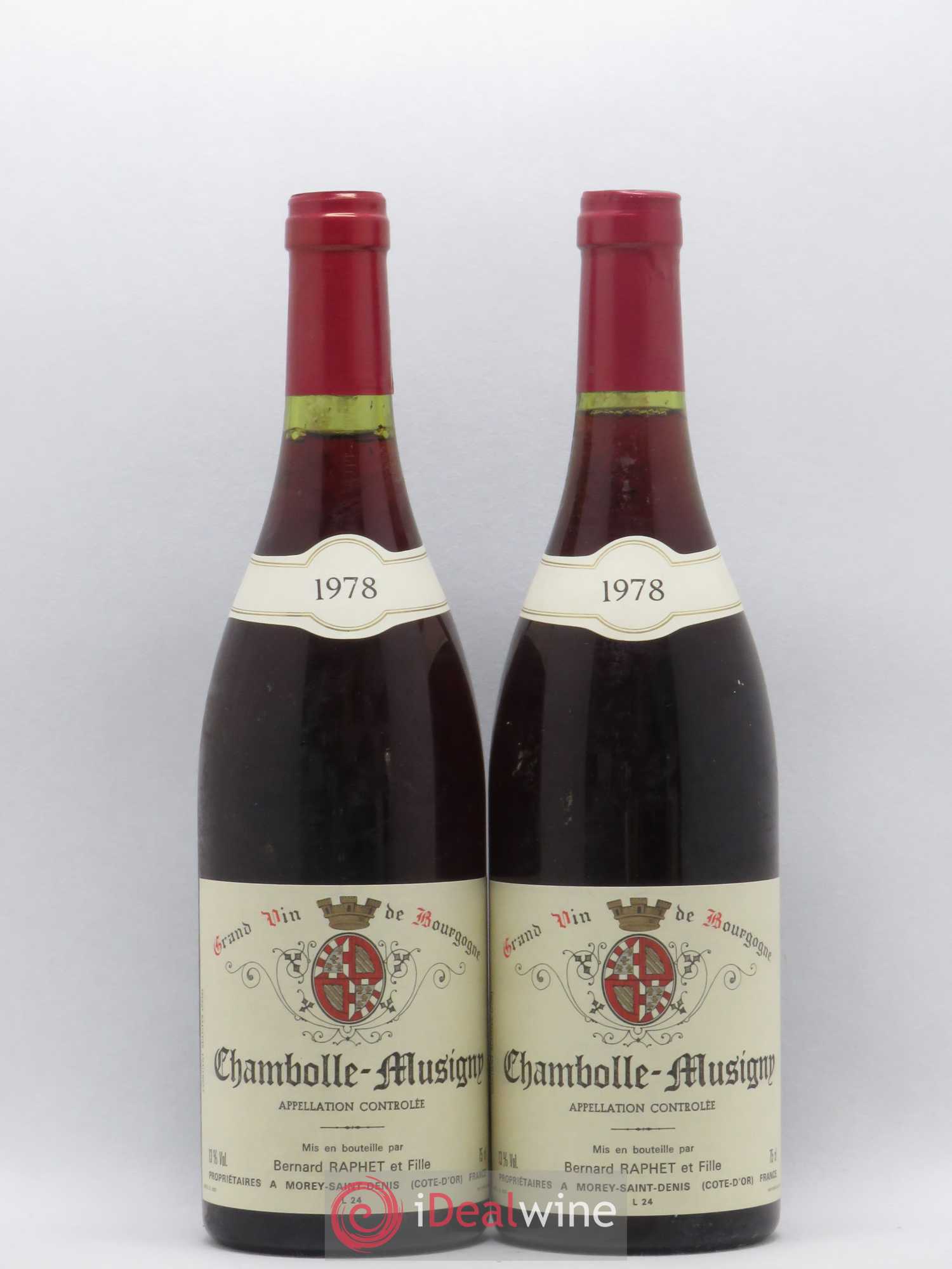 Chambolle-Musigny Bernard Raphet et Fille 1978 - Posten von 2 Flaschen - 0