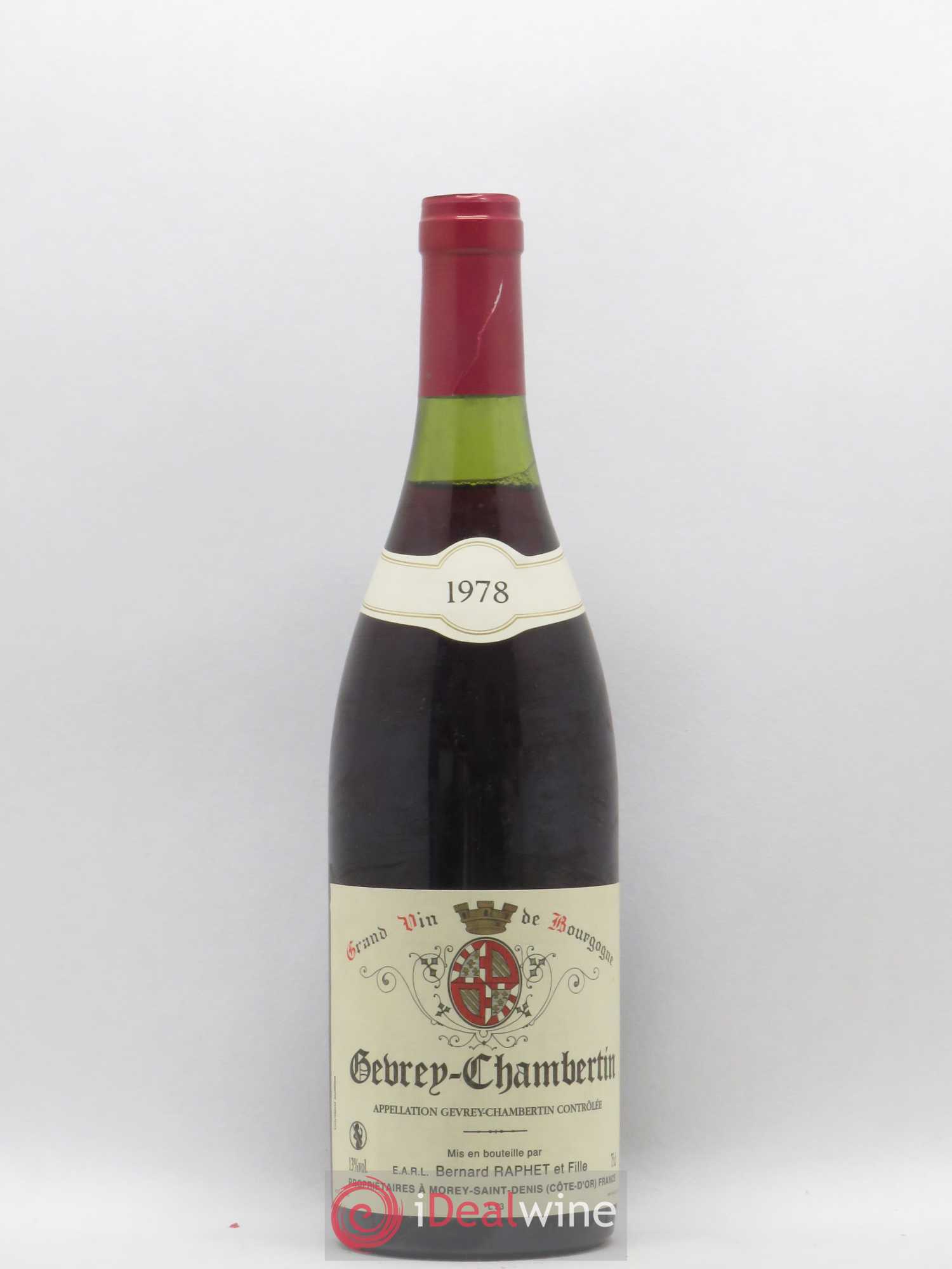 Gevrey-Chambertin Bernard Raphet et Fille 1978 - Posten von 1 Flasche - 0