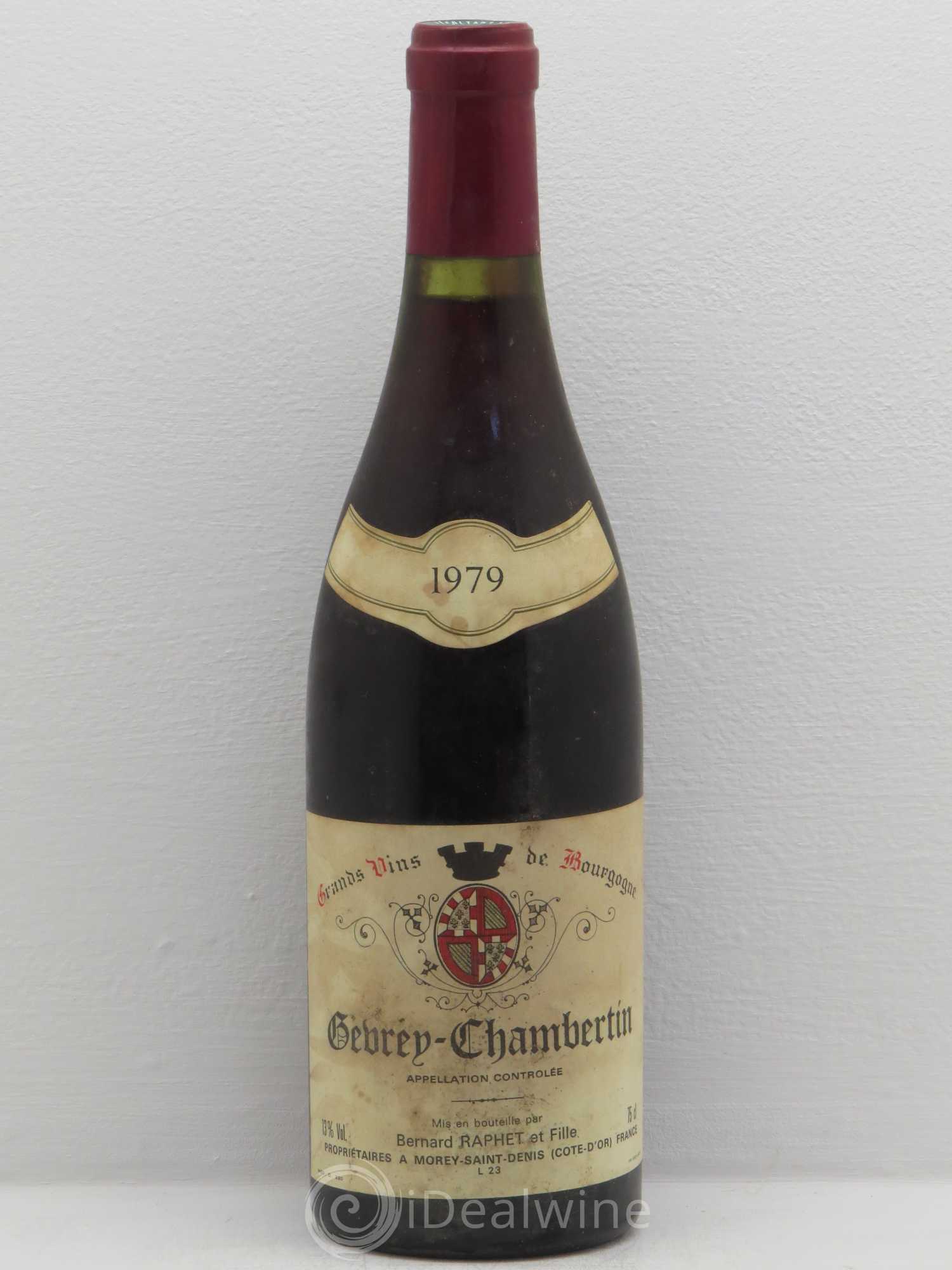 Gevrey-Chambertin Bernard Raphet 1979 - Posten von 1 Flasche - 0