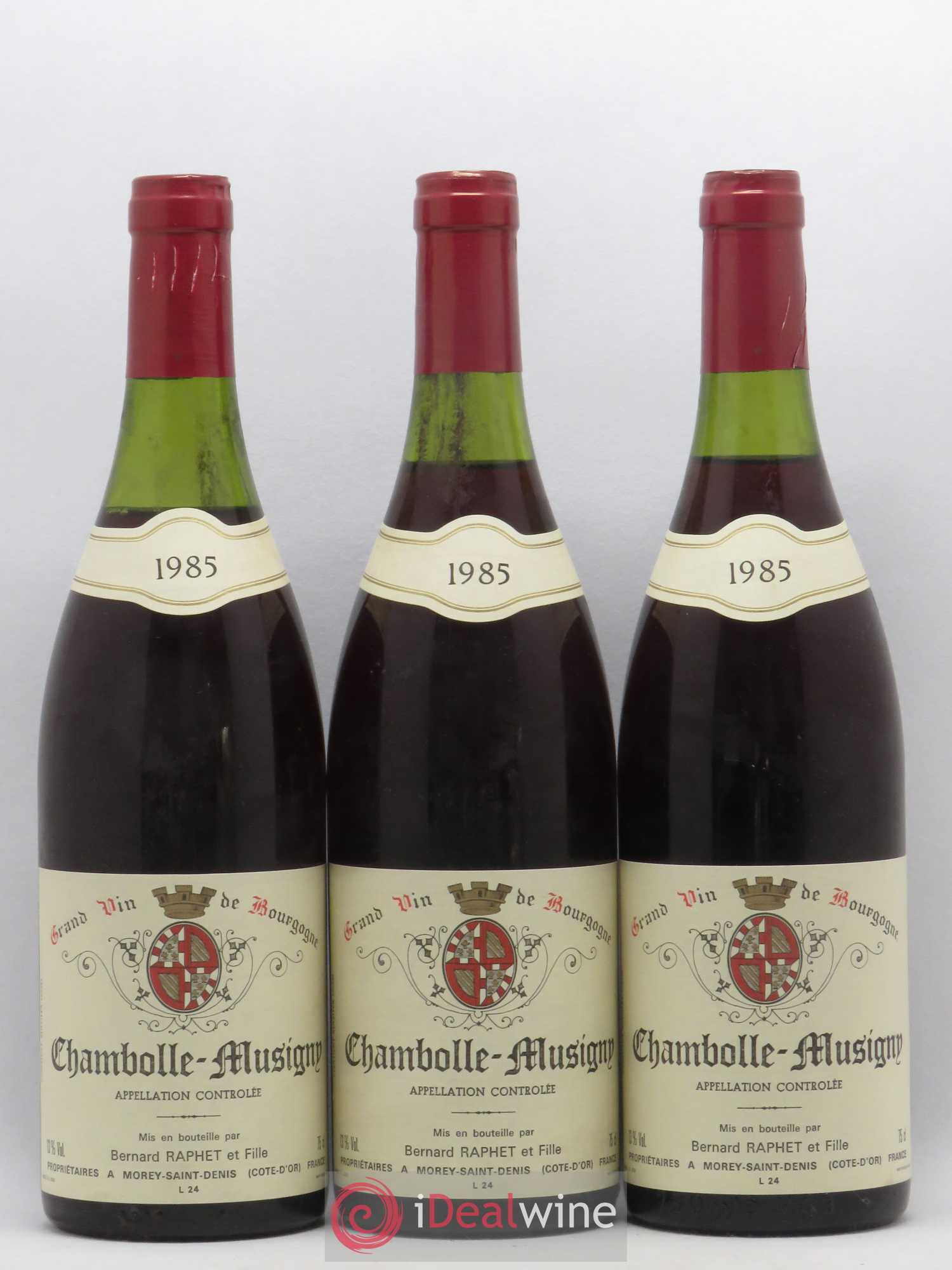 Chambolle-Musigny Bernard Raphet et Fille 1985 - Posten von 3 Flaschen - 0