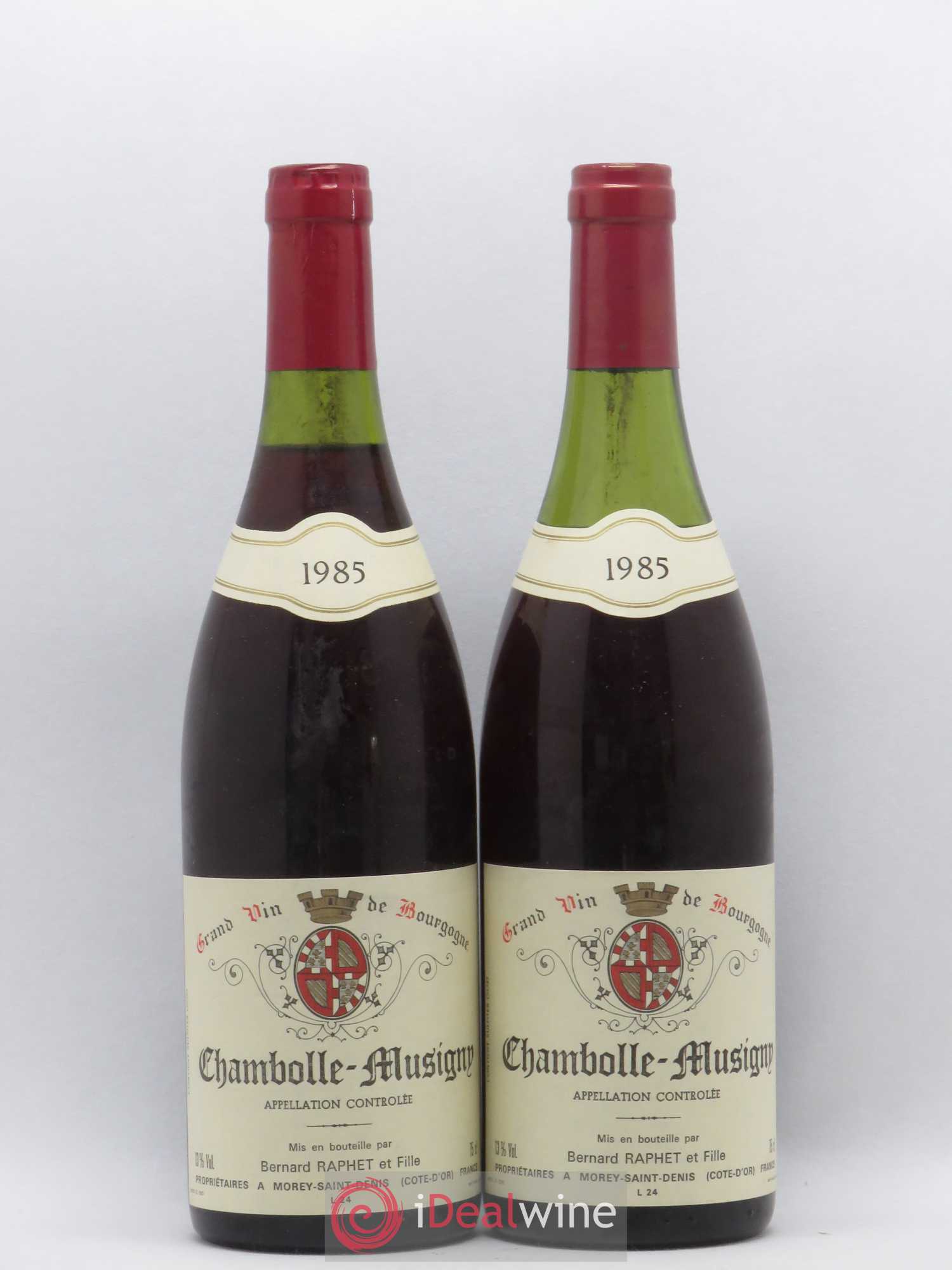 Chambolle-Musigny Bernard Raphet et Fille 1985 - Posten von 2 Flaschen - 0