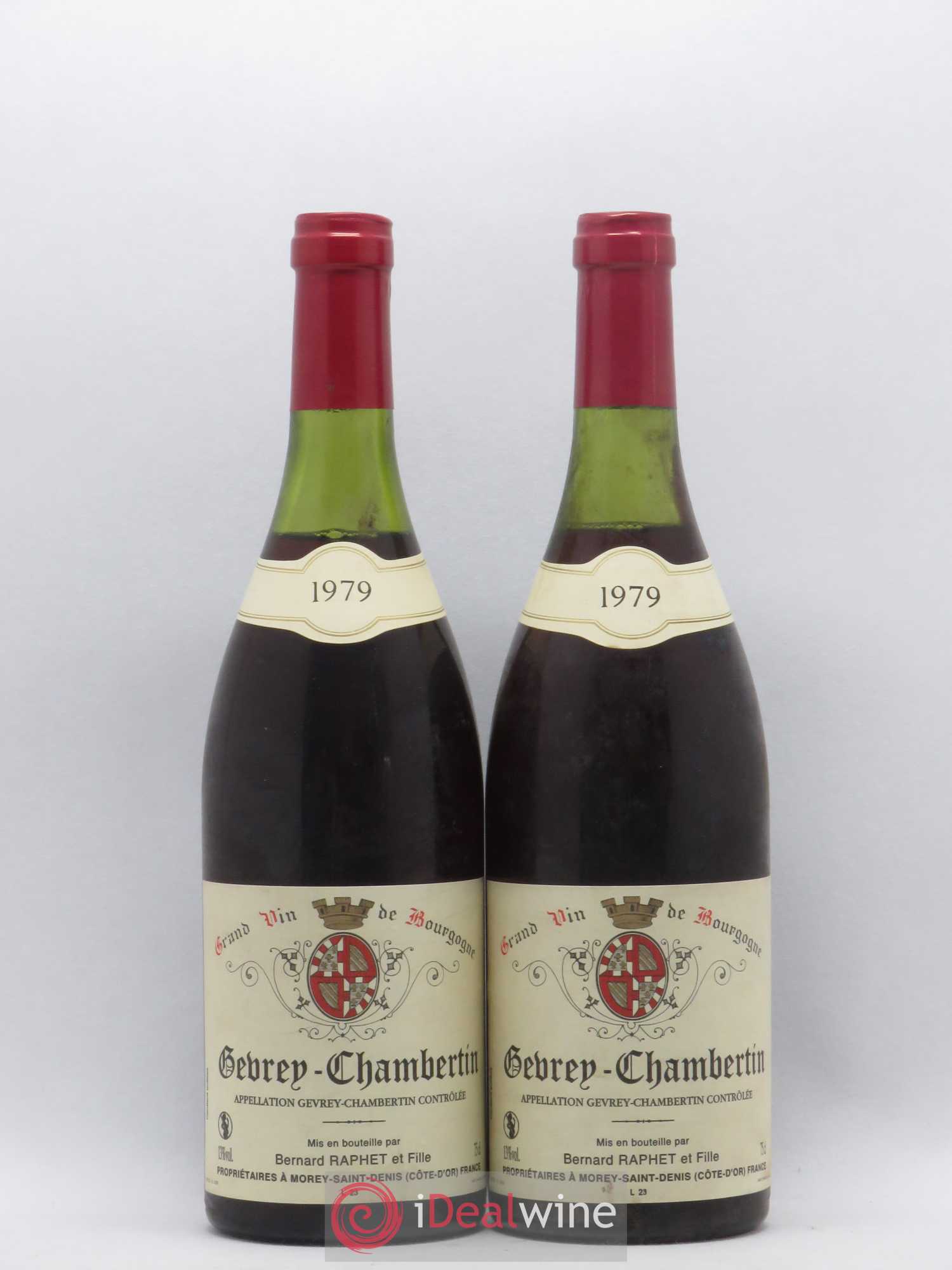 Gevrey-Chambertin Bernard Raphet et Fille 1979 - Posten von 2 Flaschen - 0