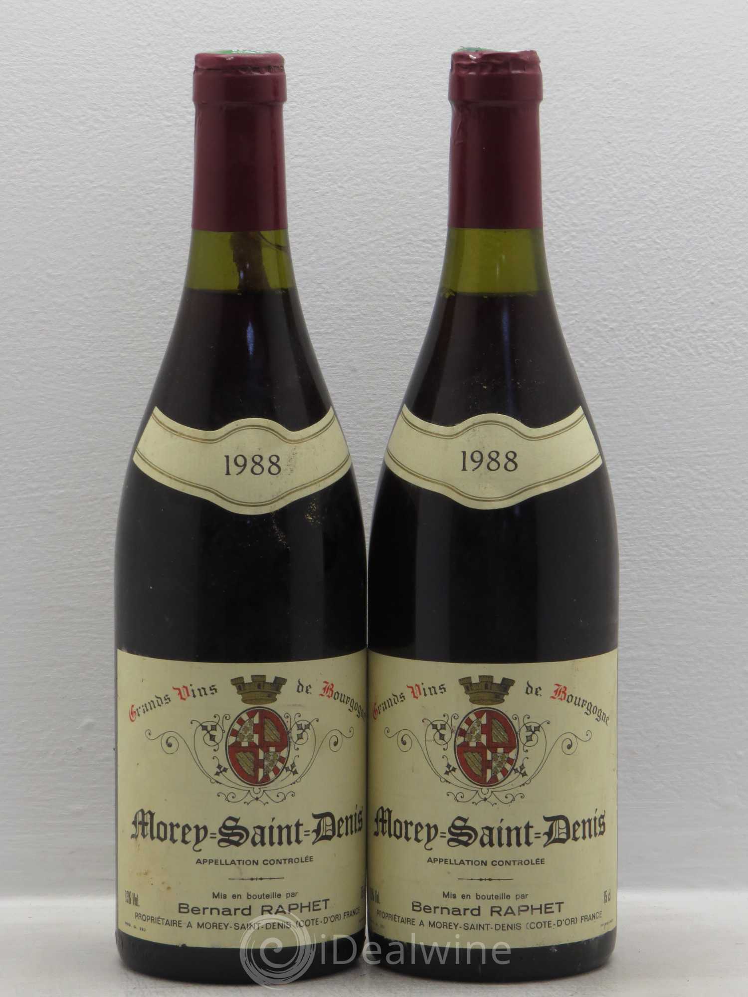 Morey-Saint-Denis B.Raphet (sans prix de réserve) 1988 - Posten von 2 Flaschen - 0