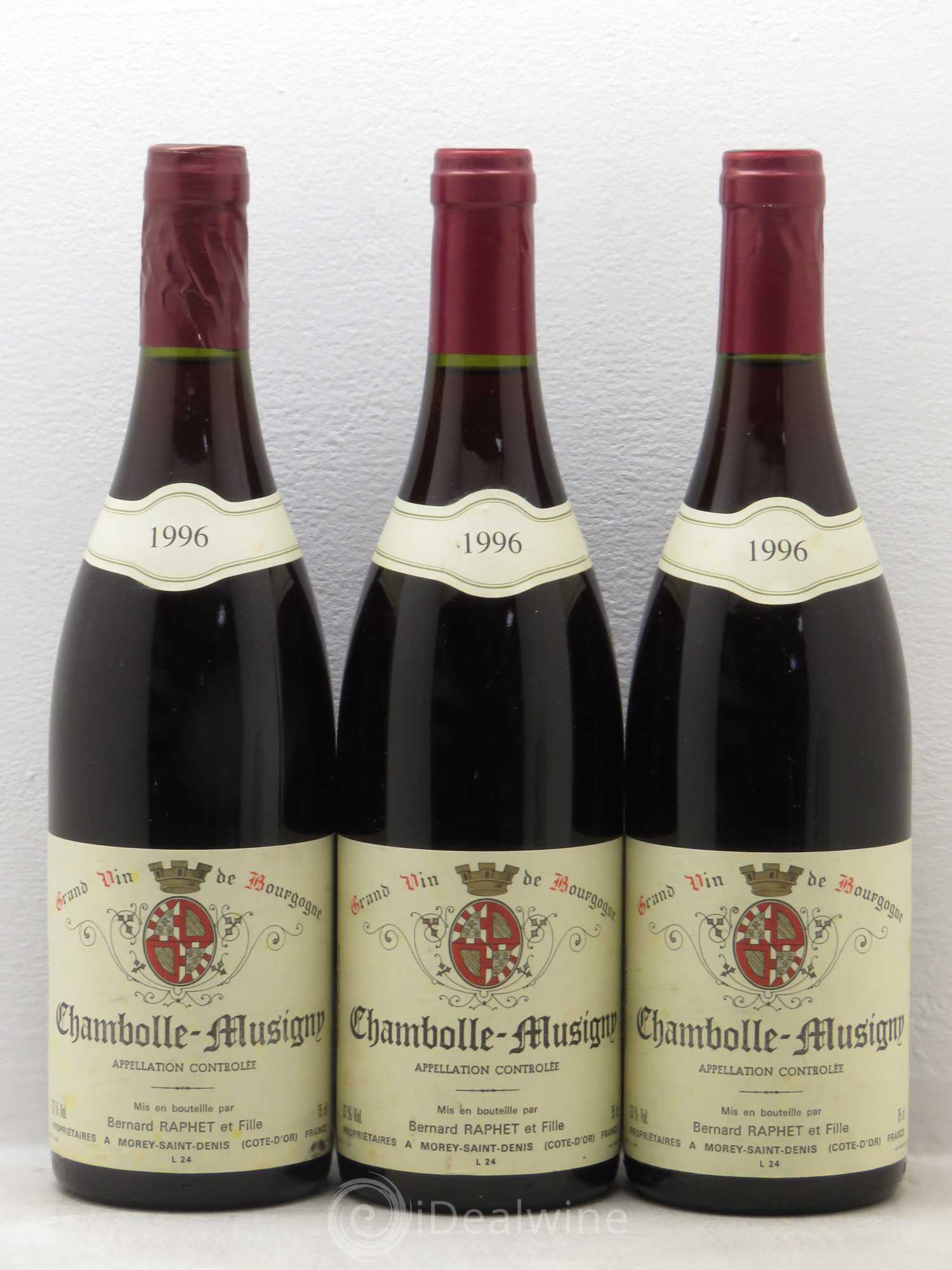 Chambolle-Musigny (sans prix de réserve) 1996 - Lot de 3 bouteilles - 0