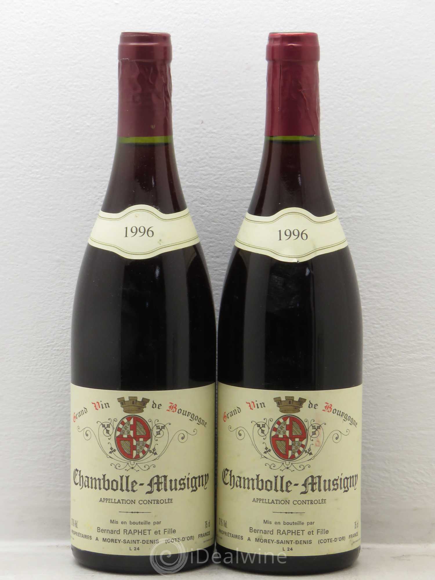 Chambolle-Musigny (sans prix de réserve) 1996 - Lot de 2 bouteilles - 0