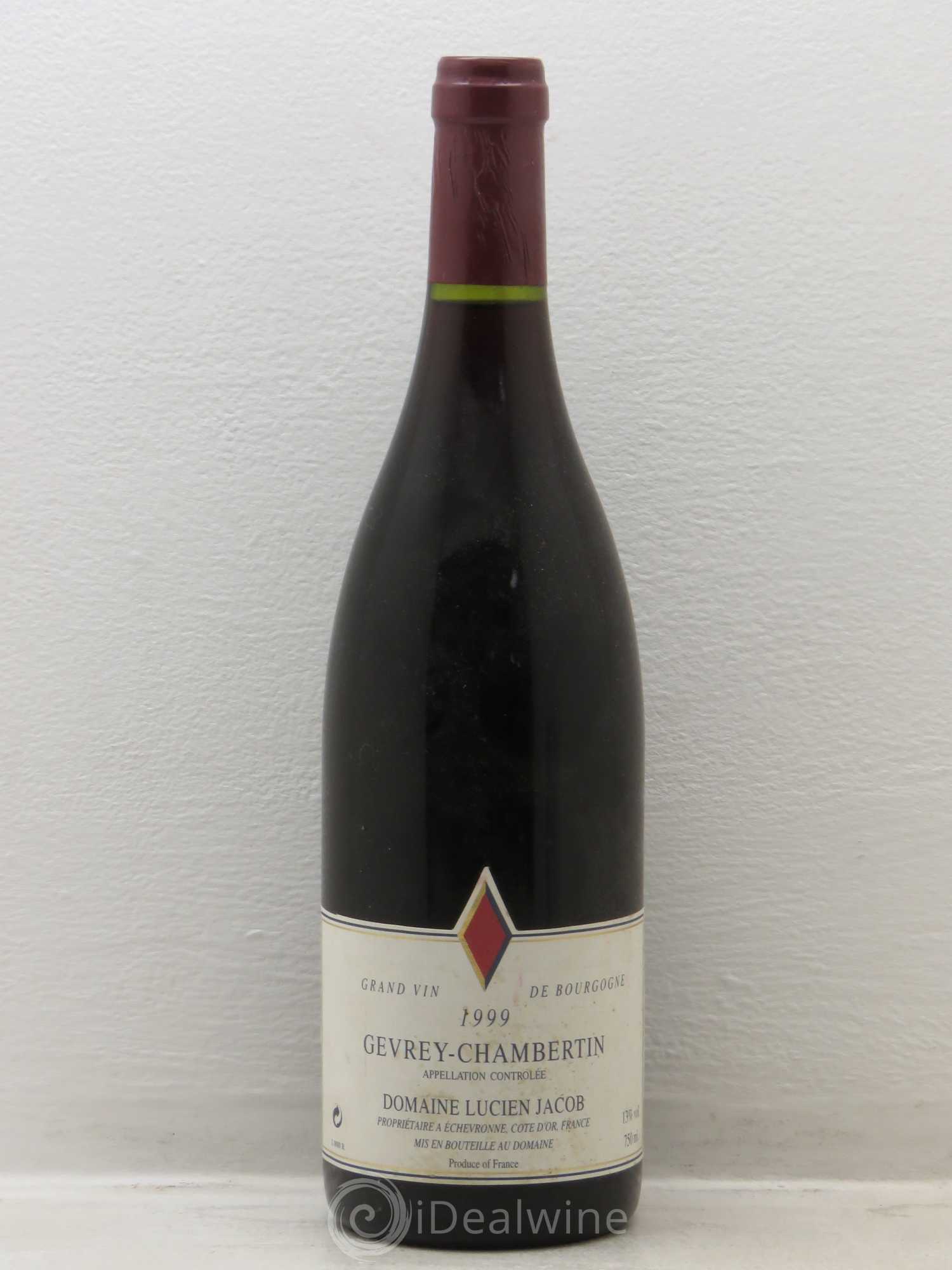 Gevrey-Chambertin Domaine Lucien Jacob 1999 - Lot de 1 bouteille - 0