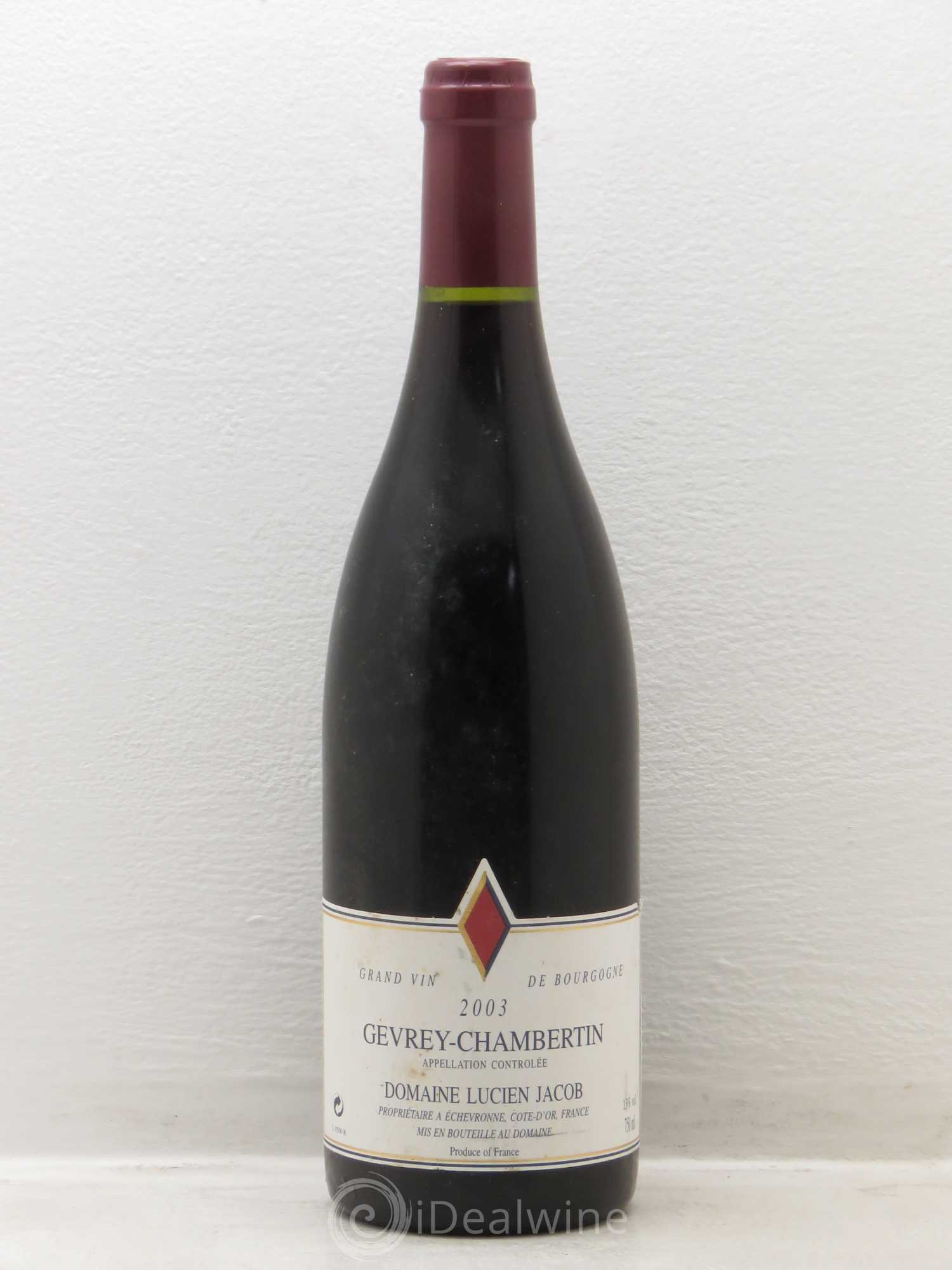 Gevrey-Chambertin Domaine Lucien Jacob (sans prix de réserve) 2003 - Posten von 1 Flasche - 0