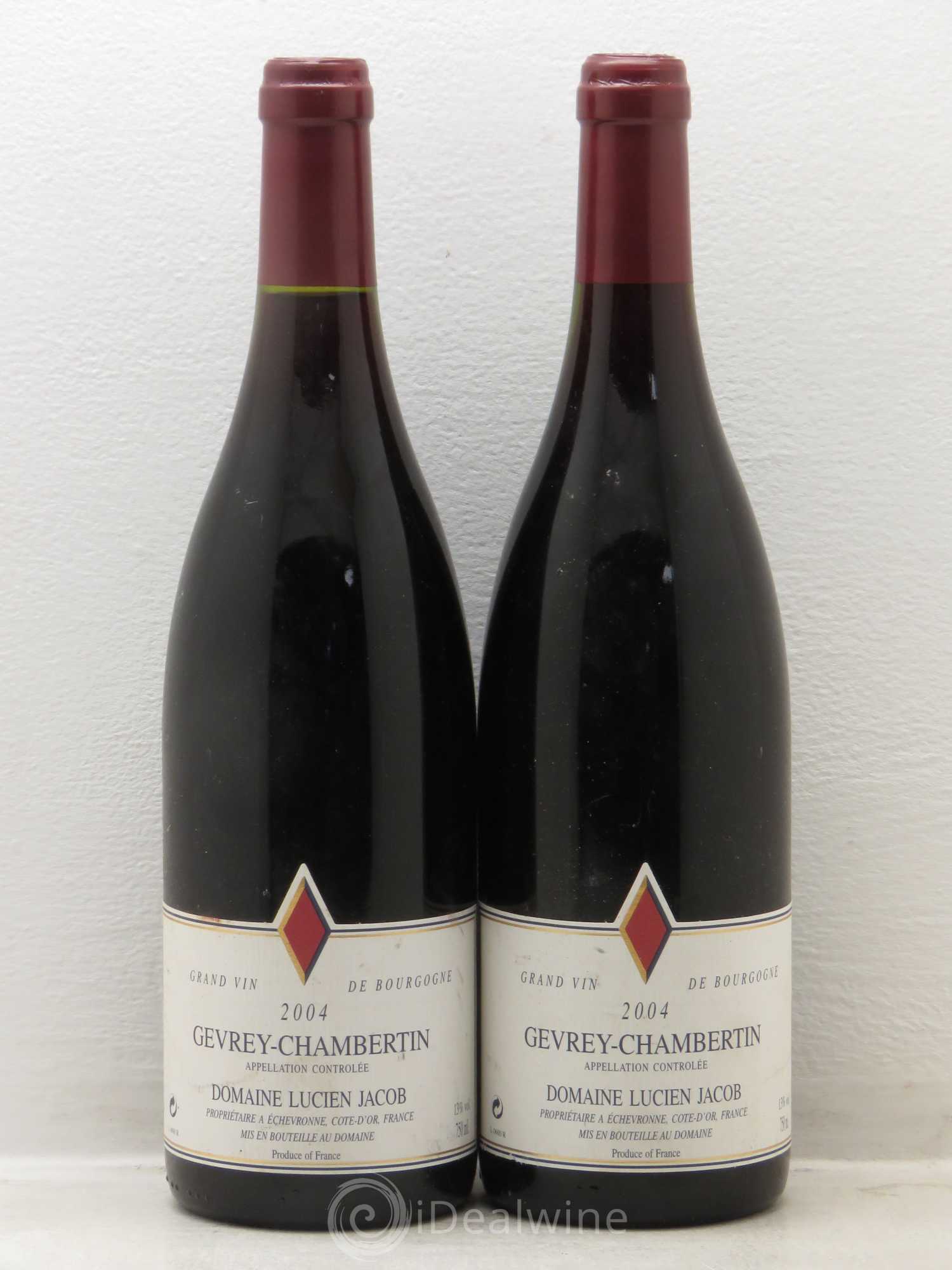 Gevrey-Chambertin Domaine Lucien Jacob 2004 - Lot de 2 bouteilles - 0