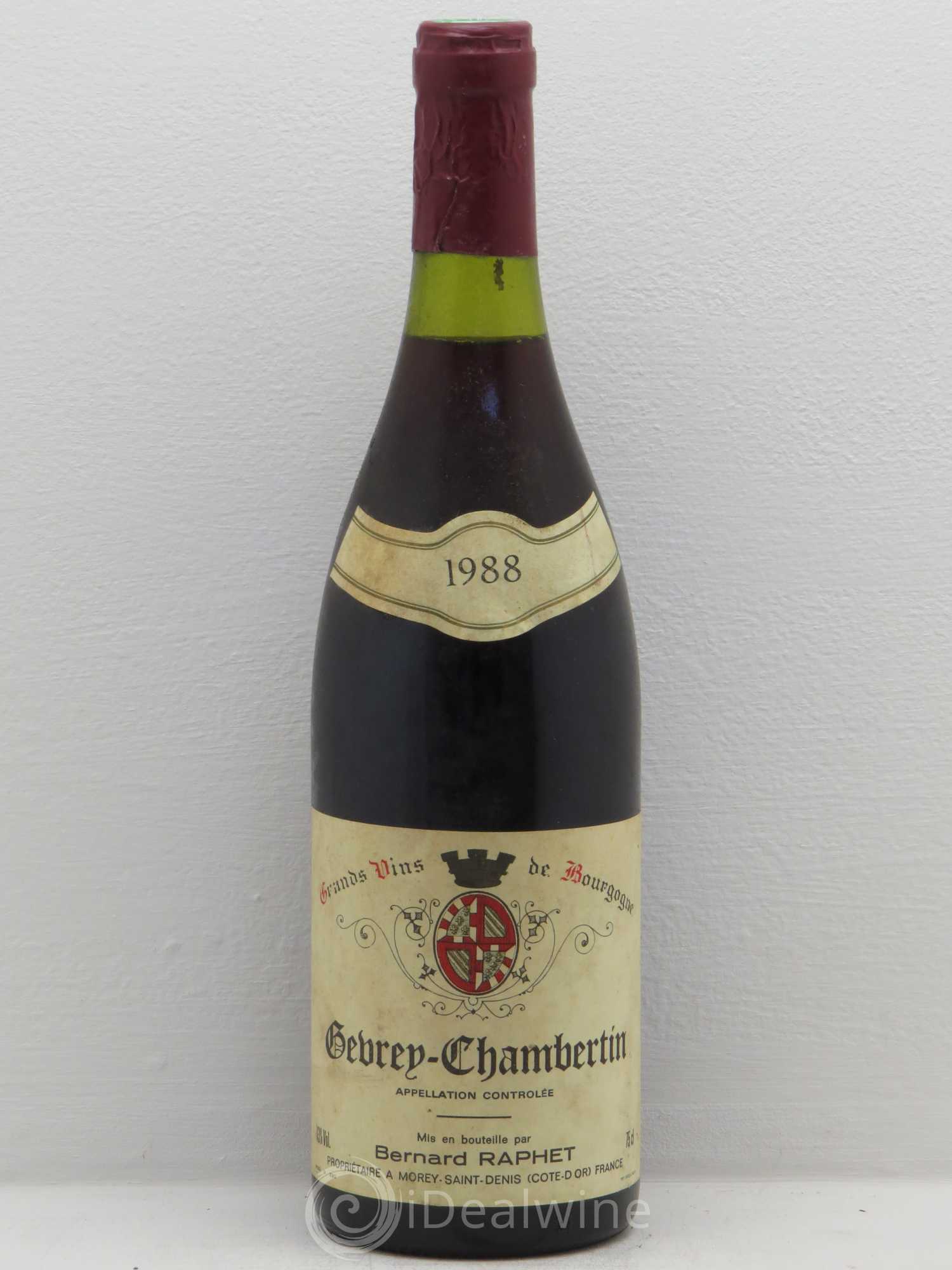 Gevrey-Chambertin Bernard Raphet 1988 - Lot de 6 bouteilles - 0