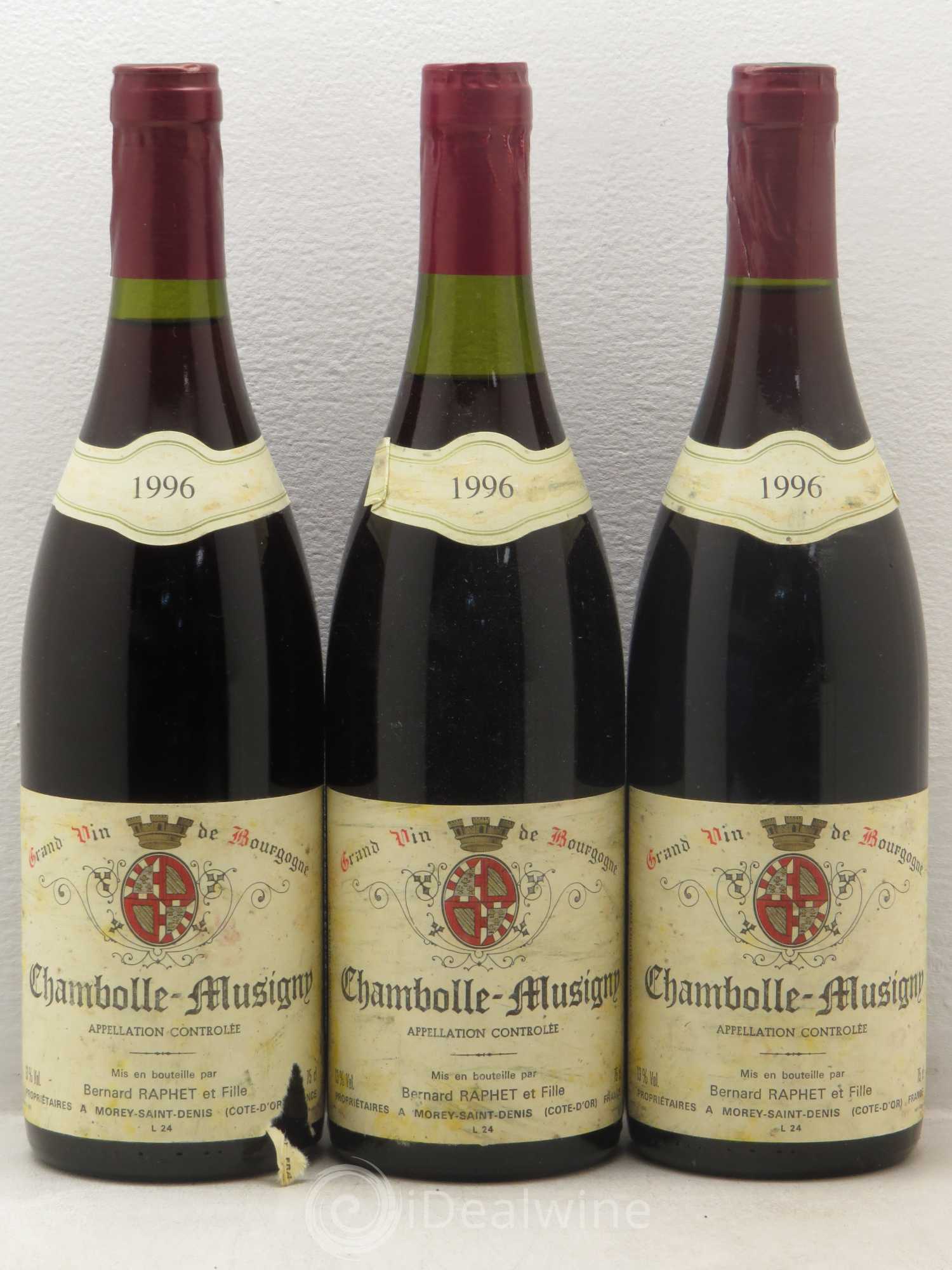 Chambolle-Musigny Domaine Bernard Raphet (sans prix de réserve) 1996 - Posten von 6 Flaschen - 2