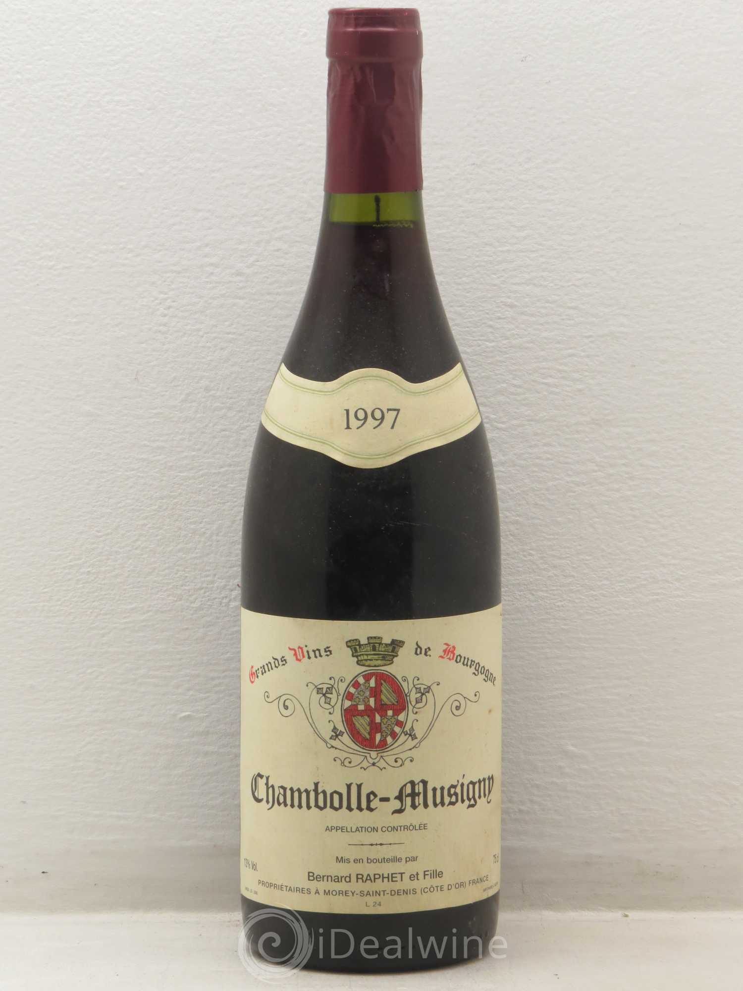 Chambolle-Musigny Domaine Bernard Raphet 1997 - Lot de 1 bouteille - 0
