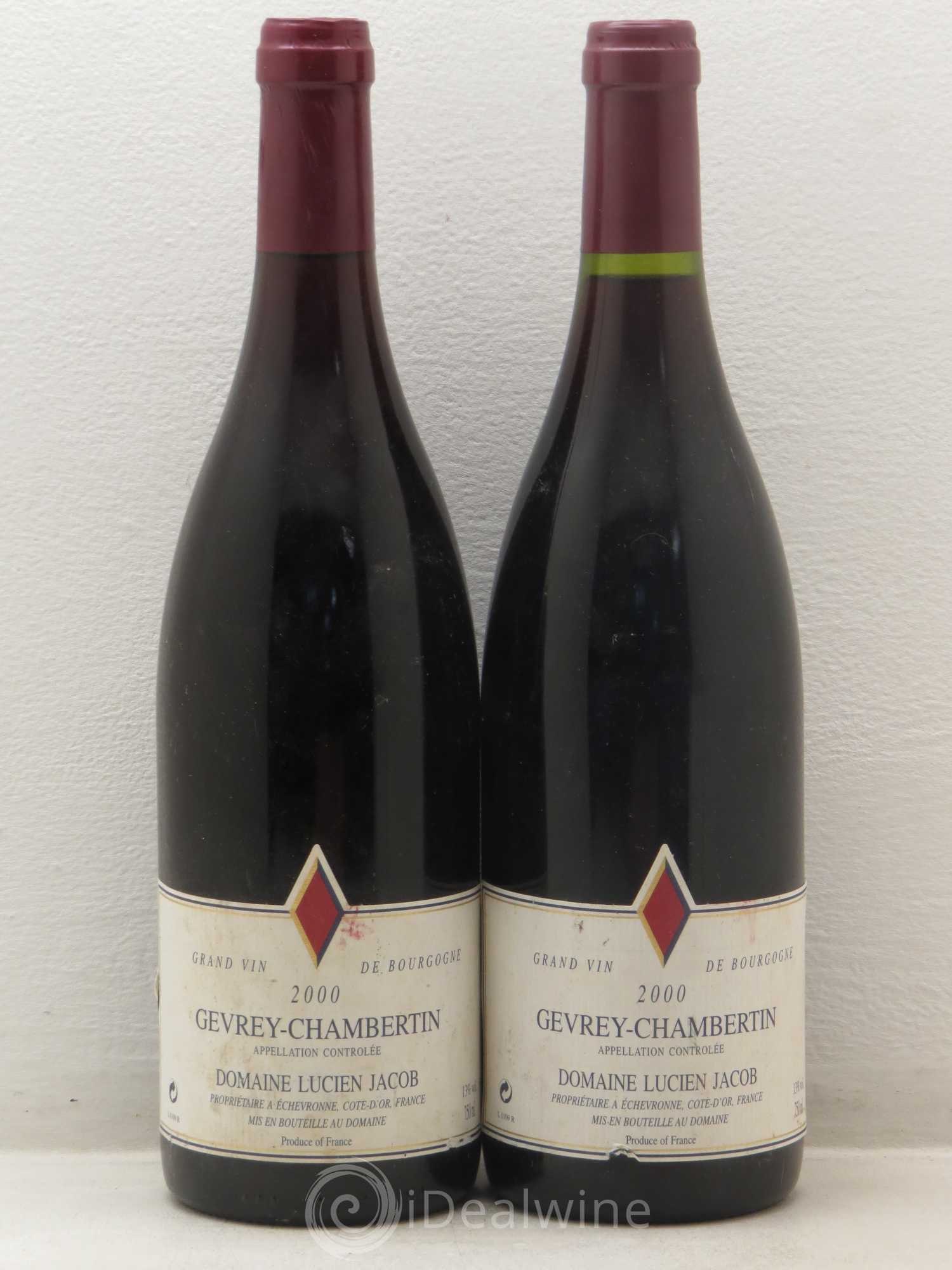 Gevrey-Chambertin Domaine Lucien Jacob (sans prix de réserve) 2000 - Posten von 2 Flaschen - 0