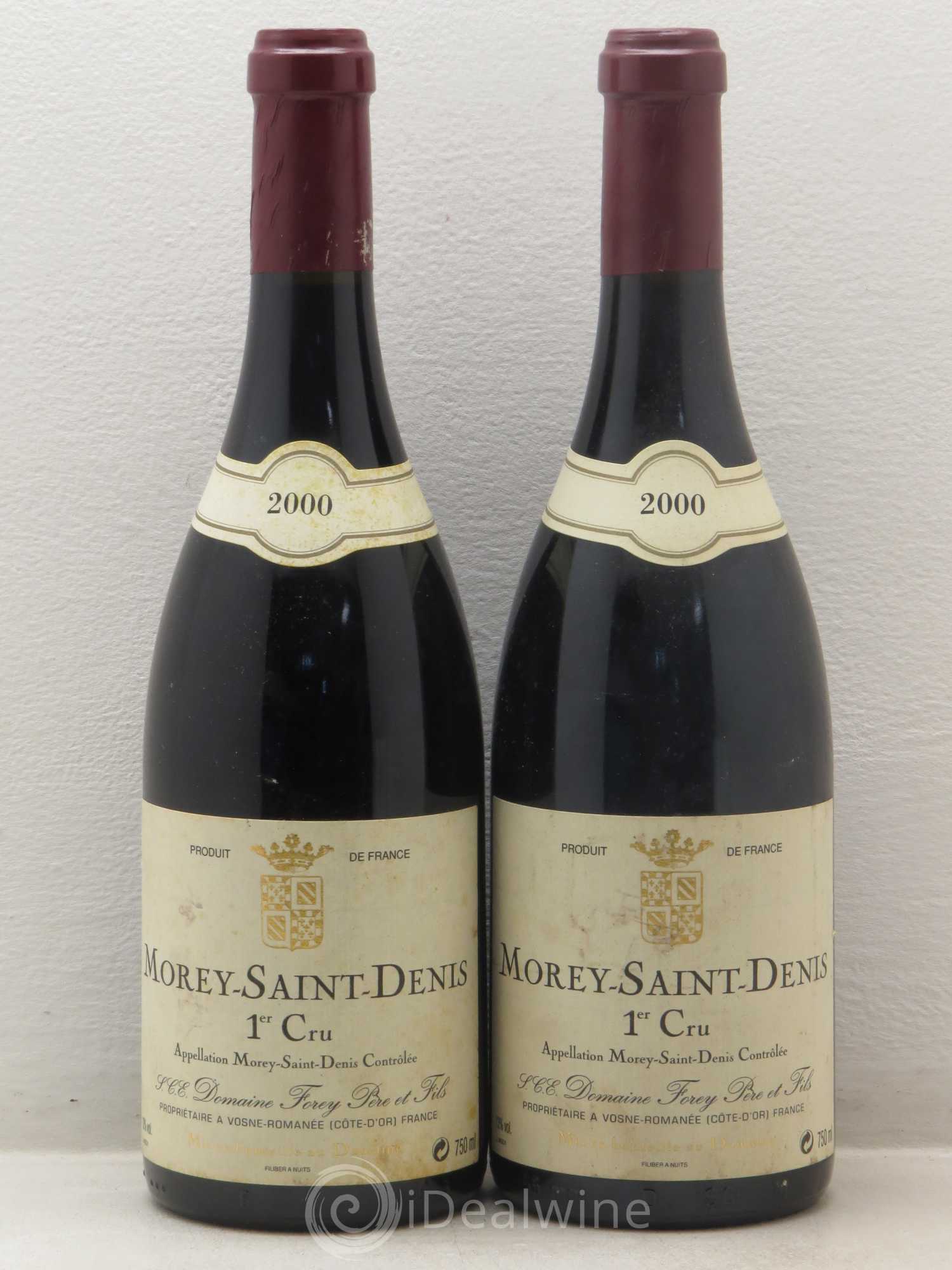 Morey-Saint-Denis 1er Cru Domaine Forey (sans prix de réserve) 2000 - Lotto di 2 bottiglie - 0