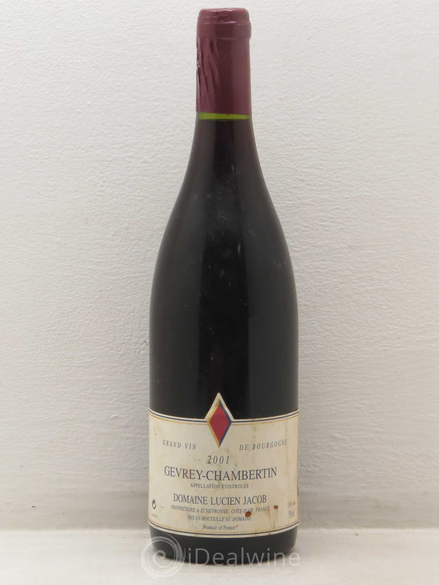 Gevrey-Chambertin Domaine Lucien Jacob 2001 - Lot de 1 bouteille - 0