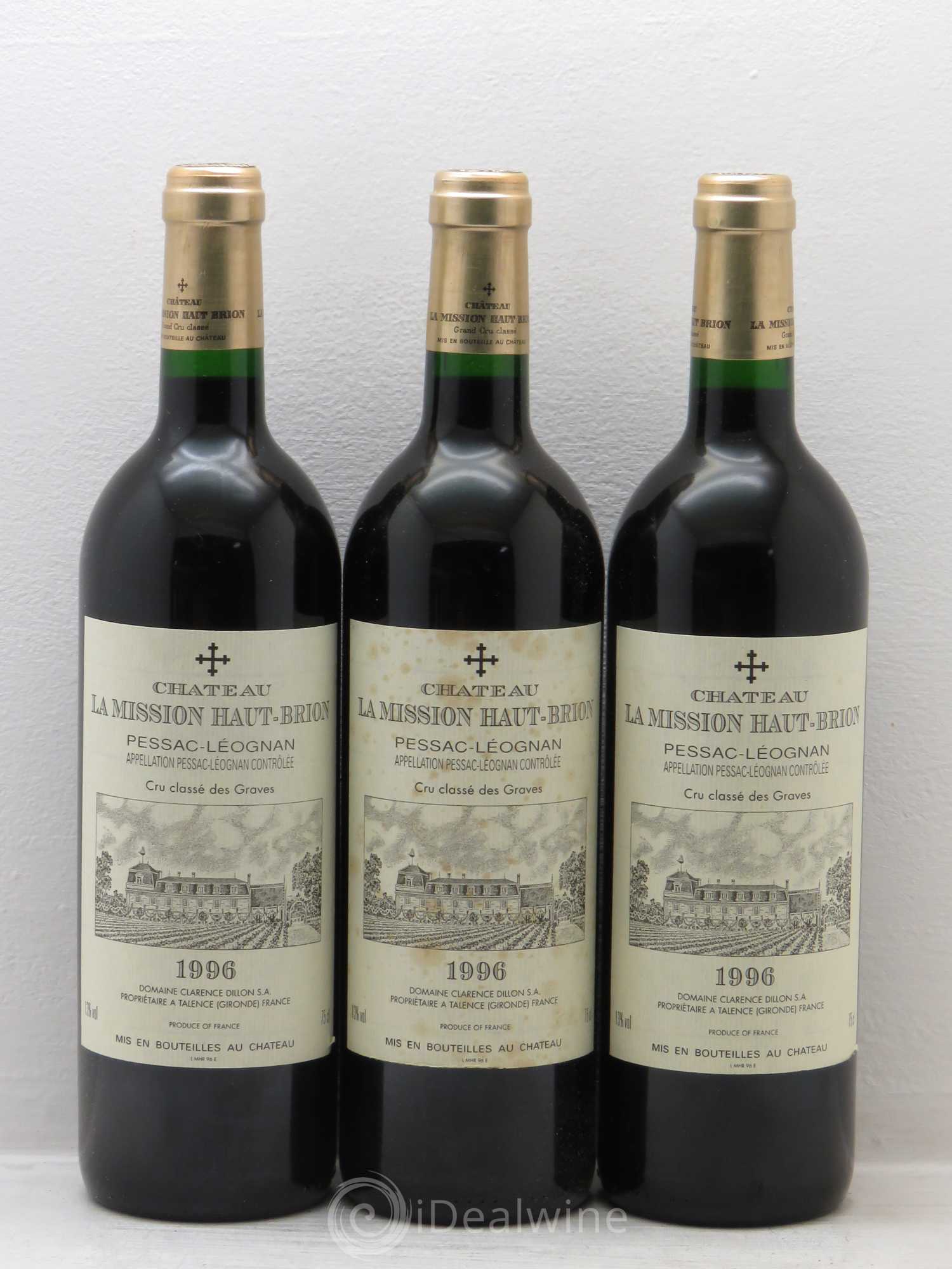 Château la Mission Haut-Brion Cru Classé de Graves 1996 - Lot de 12 bouteilles - 1