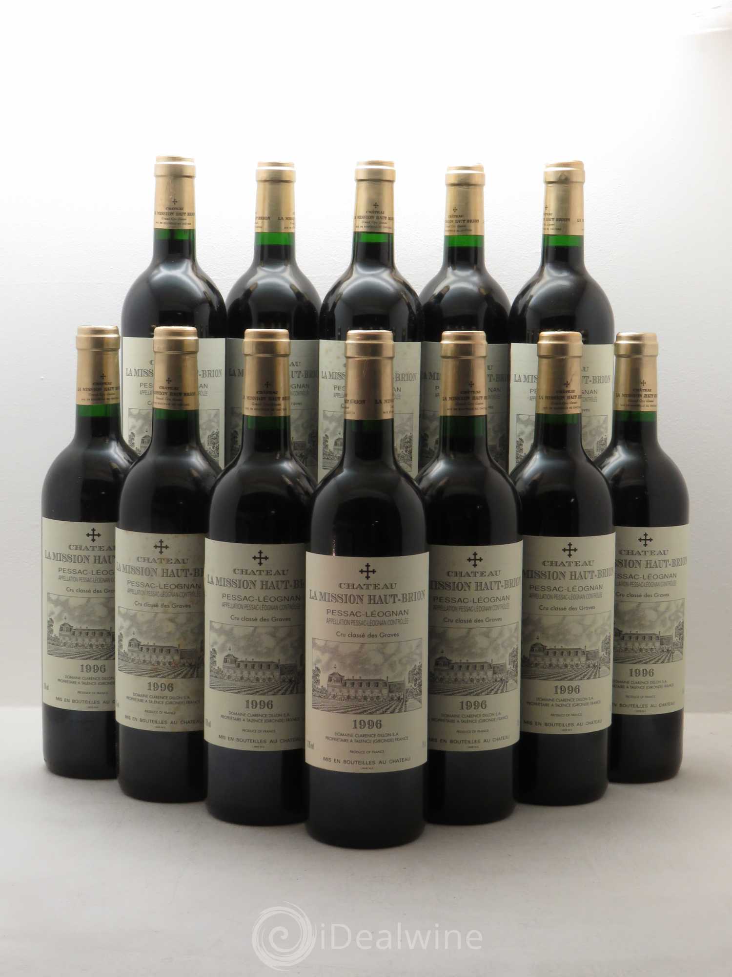 Château la Mission Haut-Brion Cru Classé de Graves 1996 - Lot de 12 bouteilles - 0