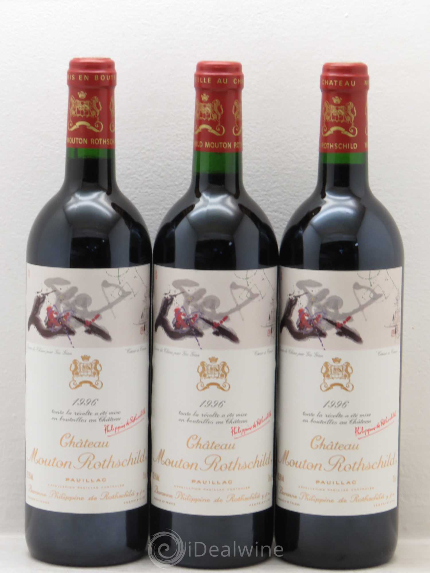 Château Mouton Rothschild 1er Grand Cru Classé 1996 - Lot de 12 bouteilles - 1