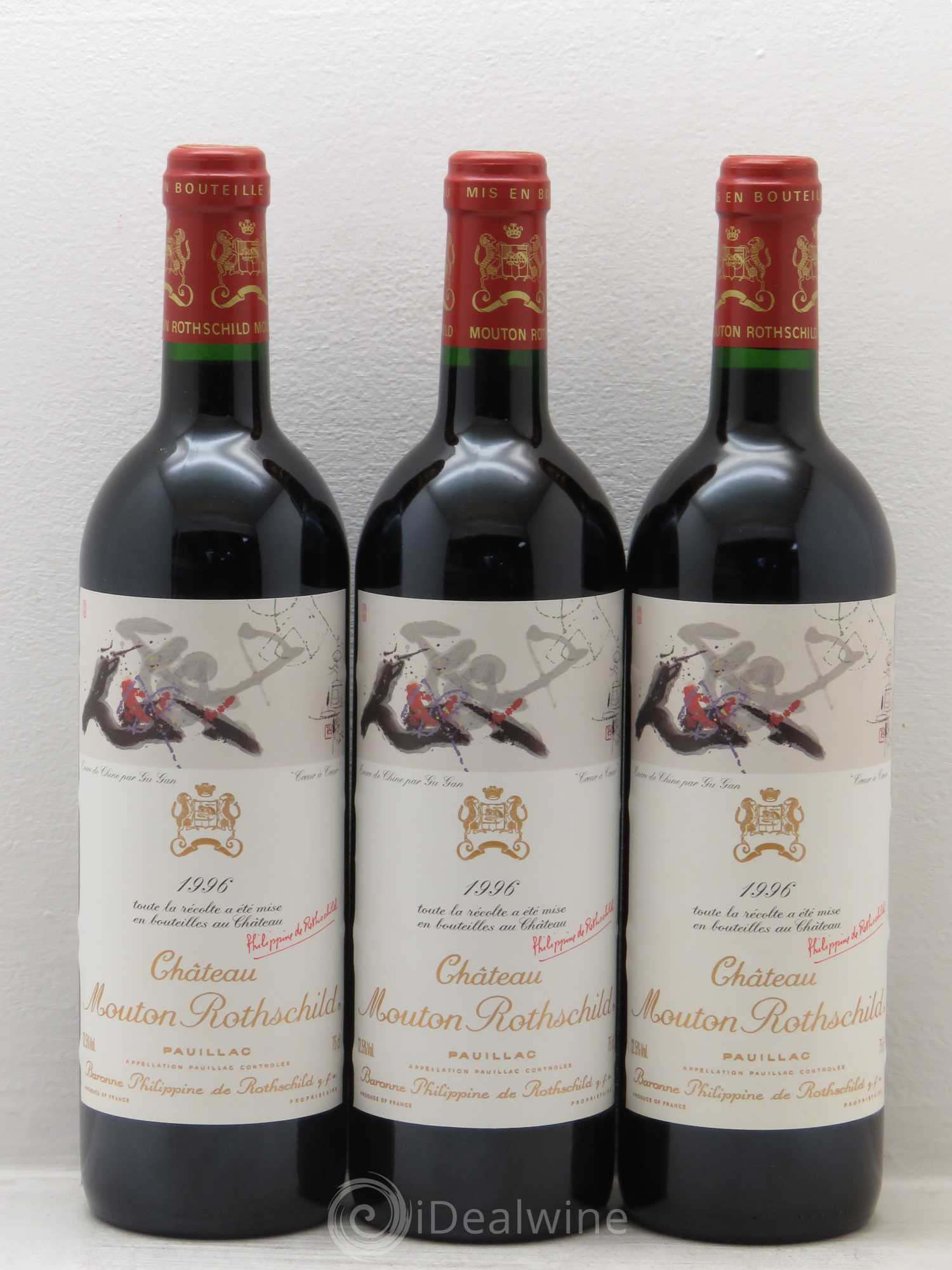 Château Mouton Rothschild 1er Grand Cru Classé 1996 - Lot de 12 bouteilles - 1