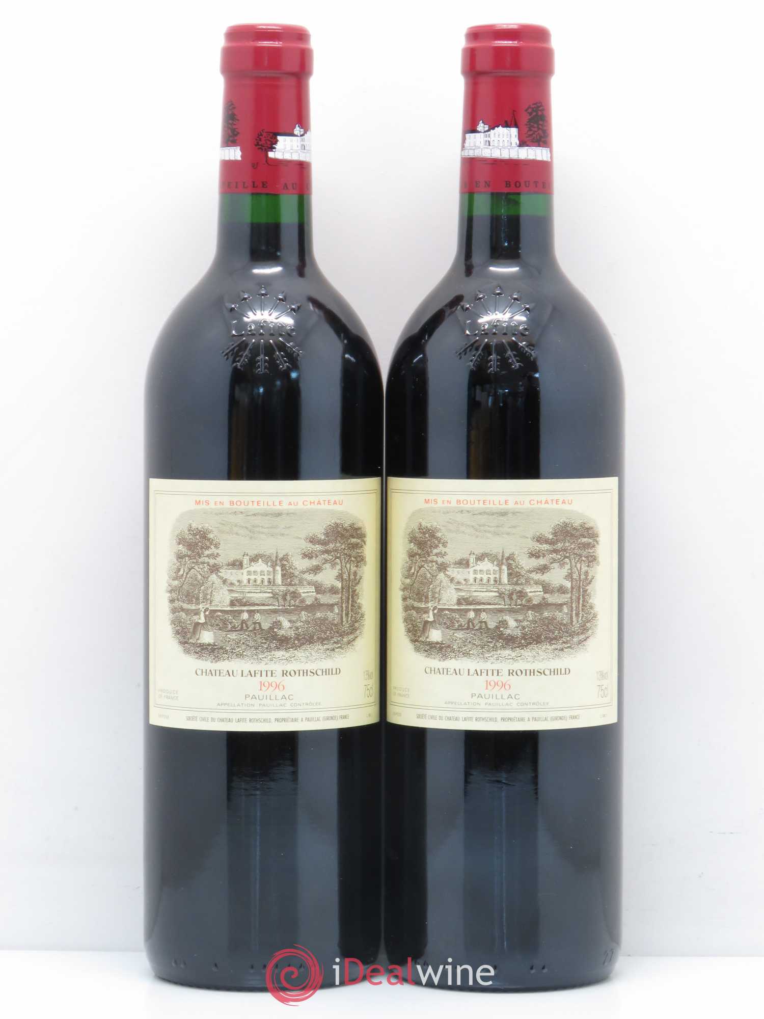 Caisse Duclot Prestige 2 Lafite Rothschild - 2 Margaux - 2 Latour - 2 Mouton Rothschild - 2 Cheval Blanc - 2 Petrus 1996 - Posten von 12 Flaschen - 2