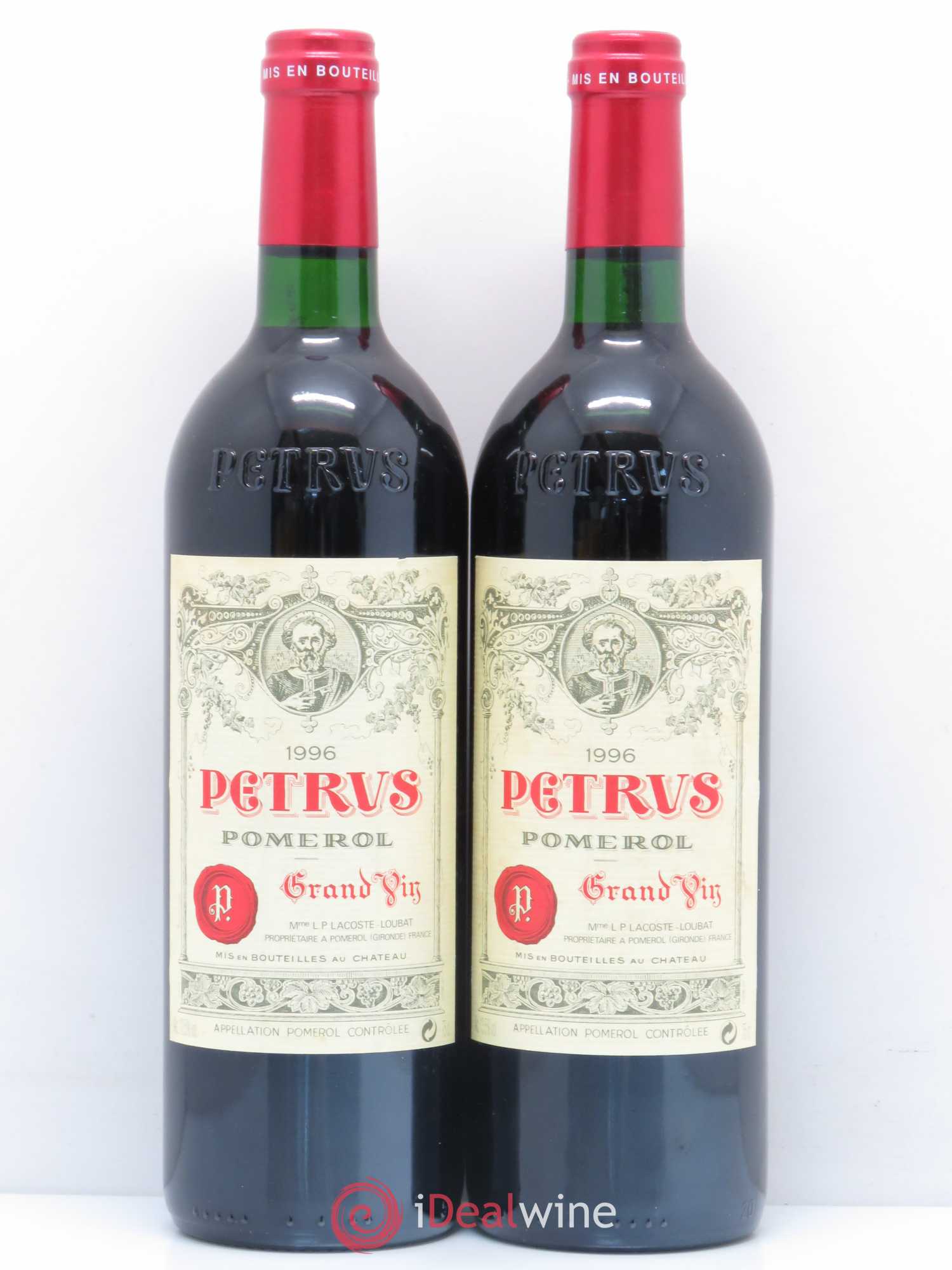 Caisse Duclot Prestige 2 Lafite Rothschild - 2 Margaux - 2 Latour - 2 Mouton Rothschild - 2 Cheval Blanc - 2 Petrus 1996 - Posten von 12 Flaschen - 6