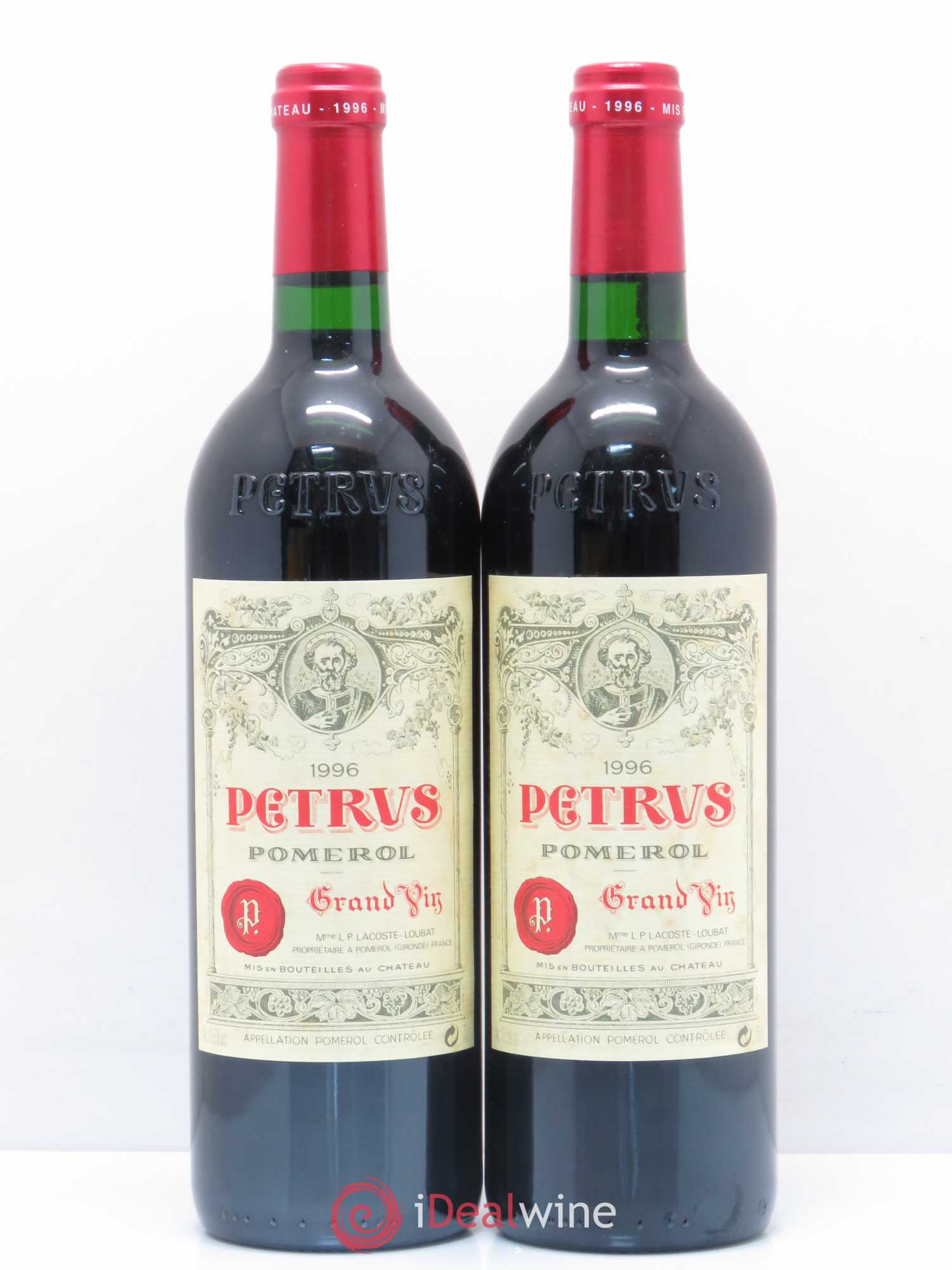 Caisse Duclot Prestige 2 Lafite Rothschild - 2 Margaux - 2 Latour - 2 Mouton Rothschild - 2 Cheval Blanc - 2 Petrus 1996 - Posten von 12 Flaschen - 1